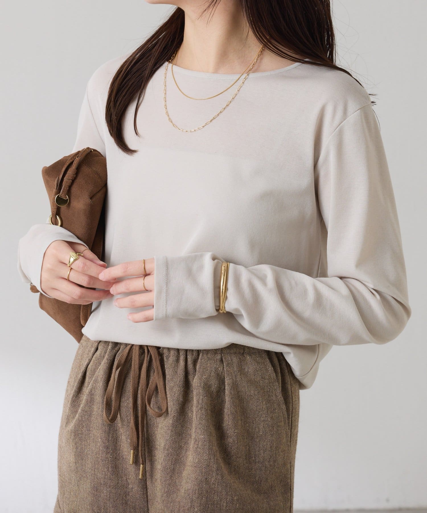 COLLAGE GALLARDAGALANTE(コラージュ ガリャルダガランテ) 【接触冷感/吸水速乾】ベーシックシアーロンT