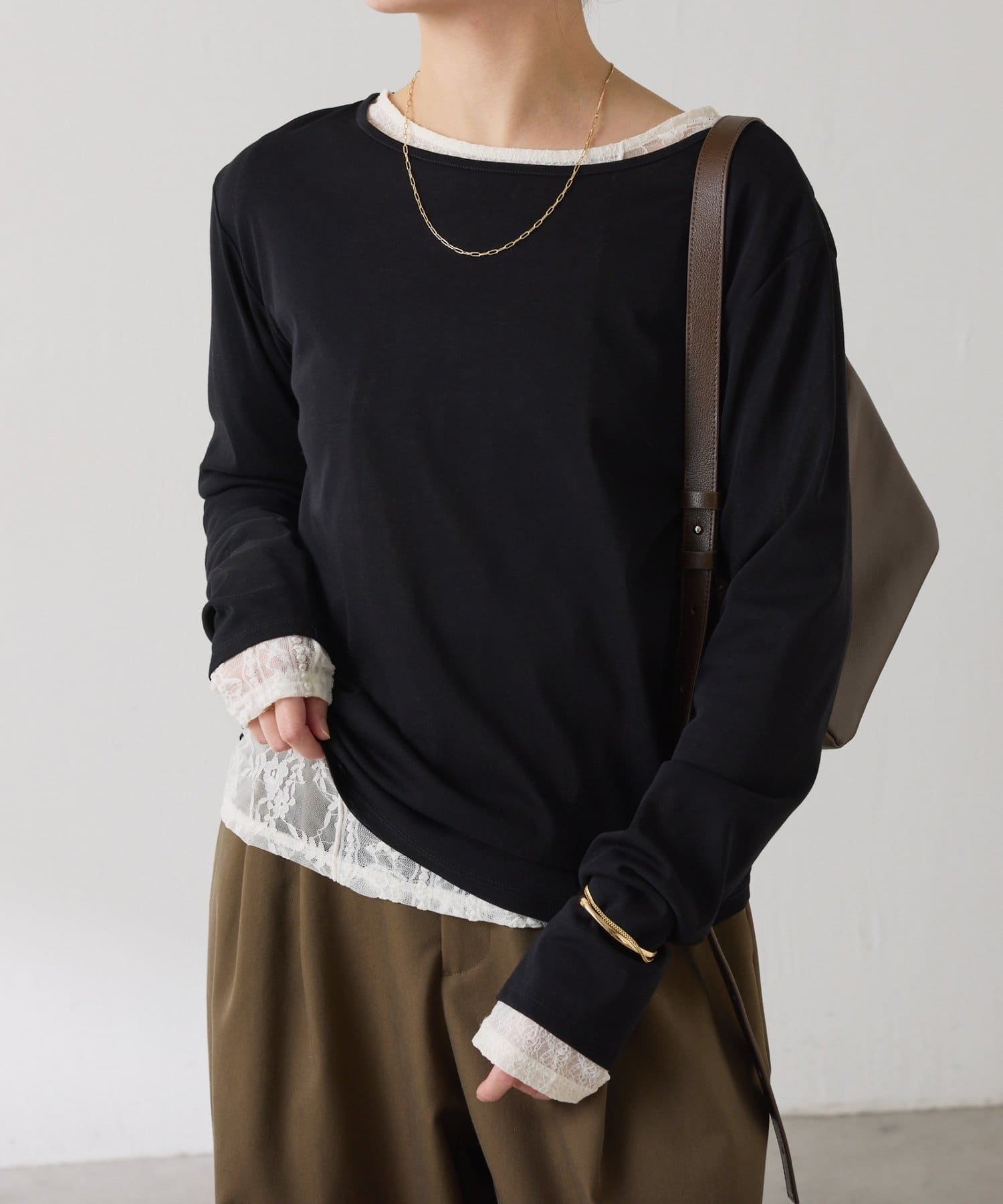 COLLAGE GALLARDAGALANTE(コラージュ ガリャルダガランテ) 【接触冷感/吸水速乾】ベーシックシアーロンT