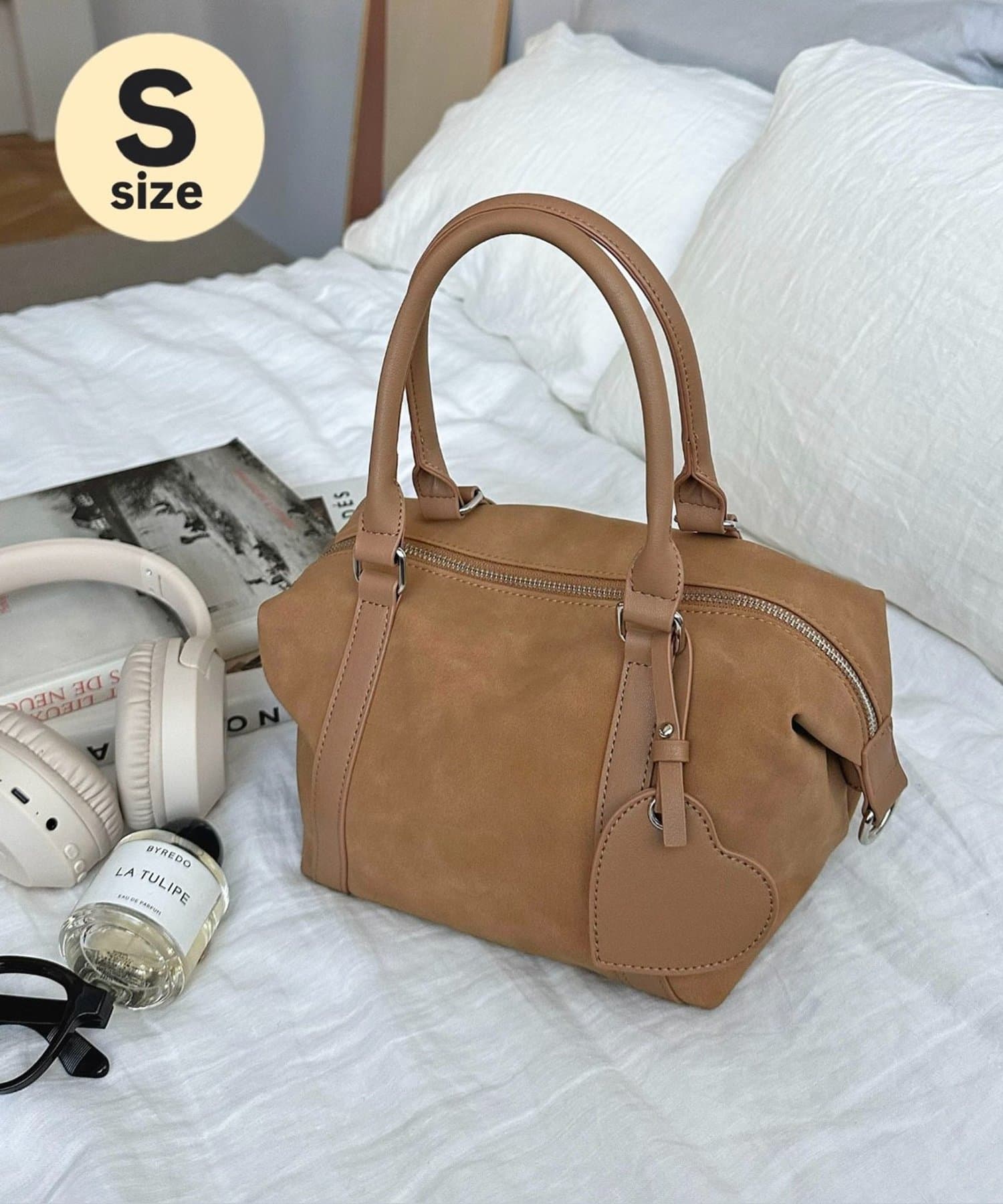 DISCOAT(ディスコート) 12/11(金)12：00～【SS先行予約/600mlペットボトル◎】ミラーチャーム付ソフトミニボストンバッグ《詳細動画あり》