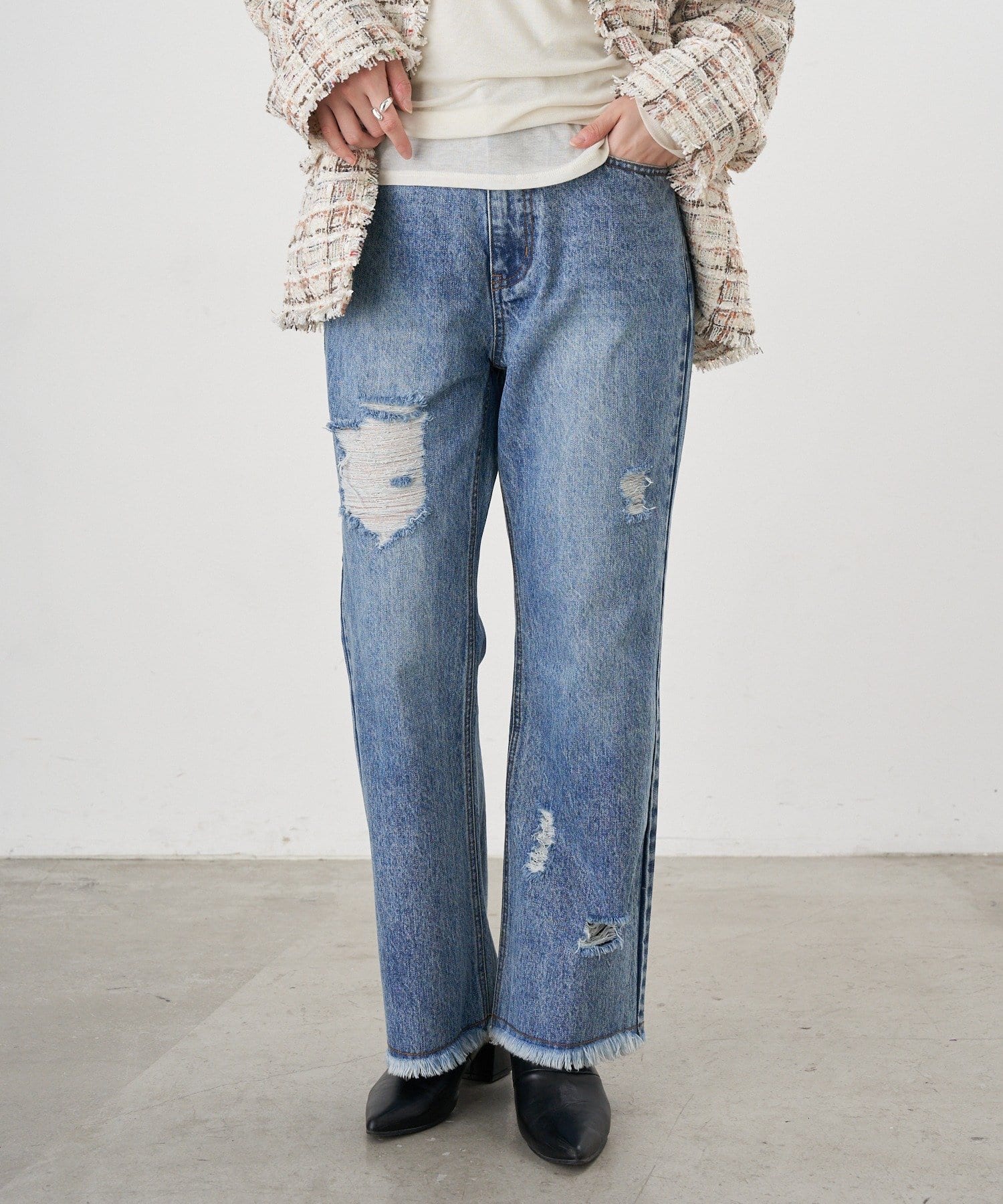 SHENERY(シーナリー) 【26SS予約】クラッシュデニム