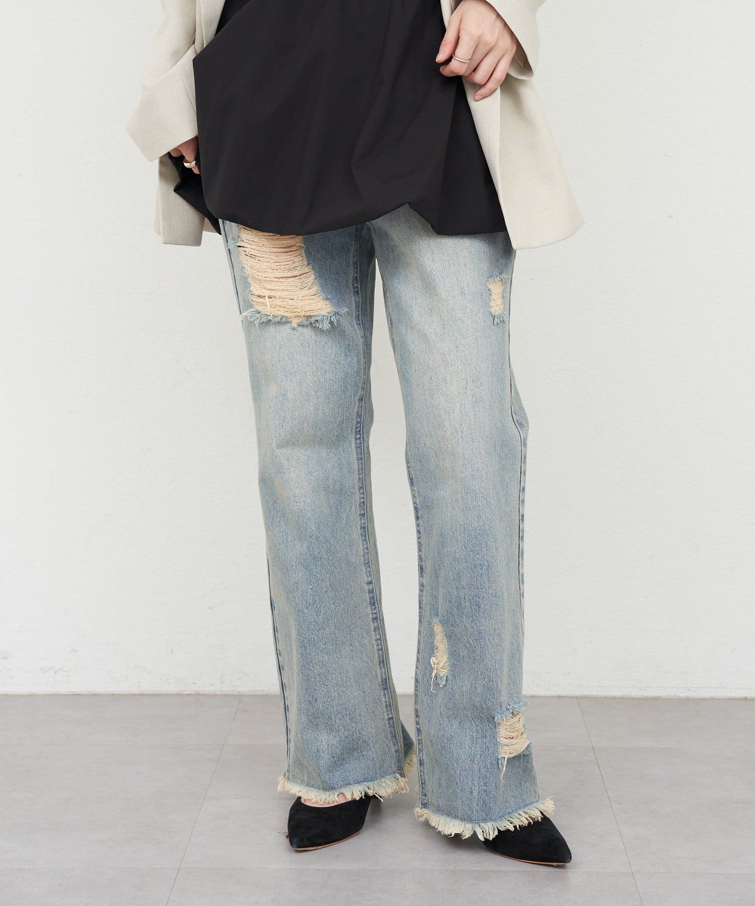 SHENERY(シーナリー) 【26SS予約】クラッシュデニム