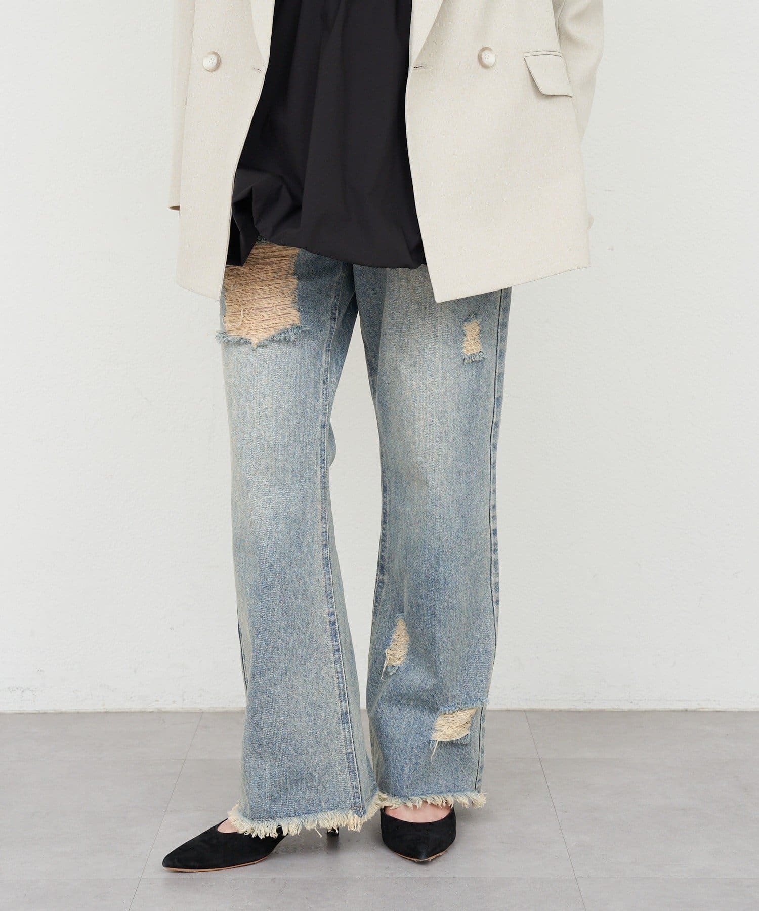 SHENERY(シーナリー) 【26SS予約】クラッシュデニム