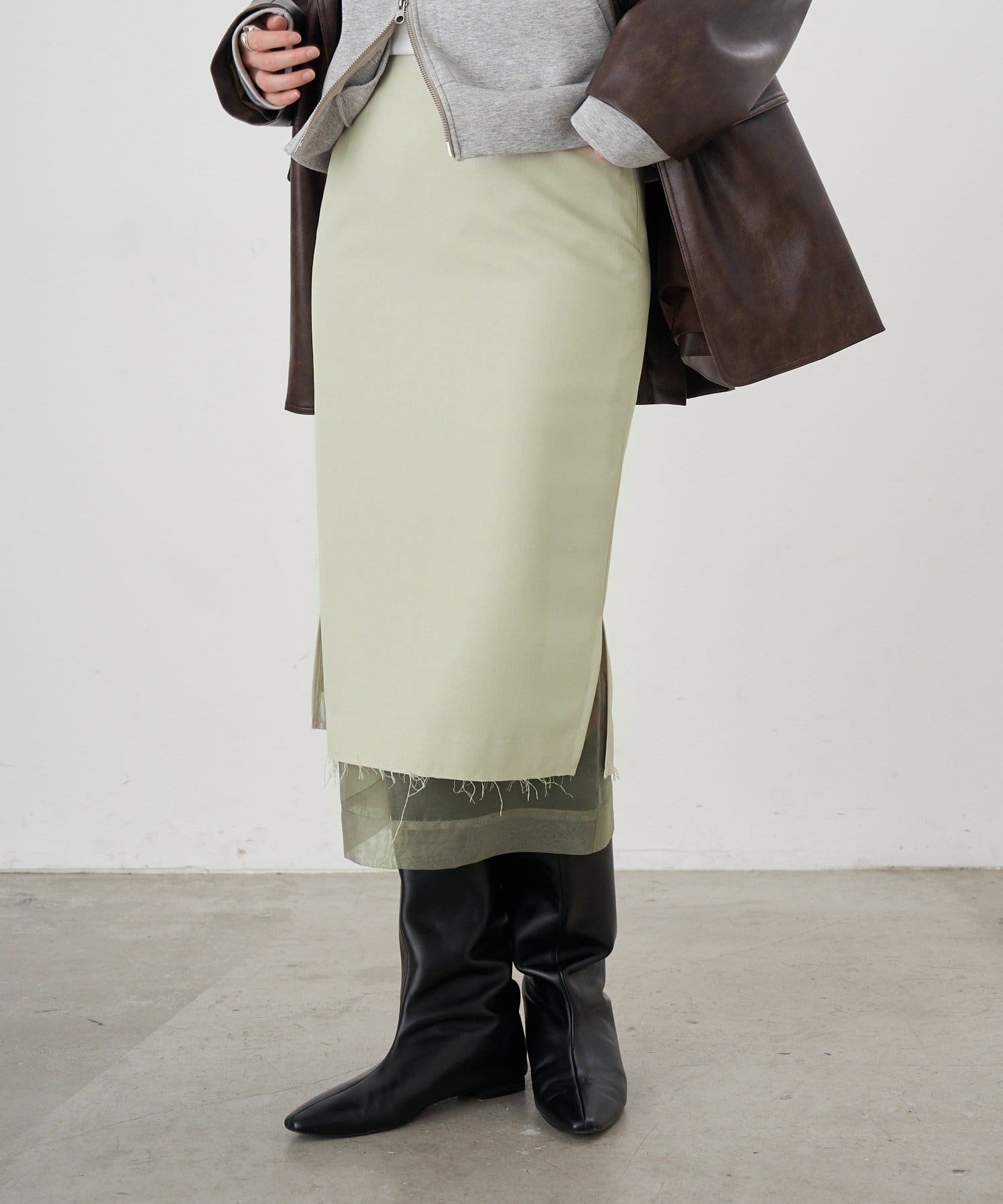 SHENERY(シーナリー) 【26SS予約】4WAYダブルレイヤードスカート