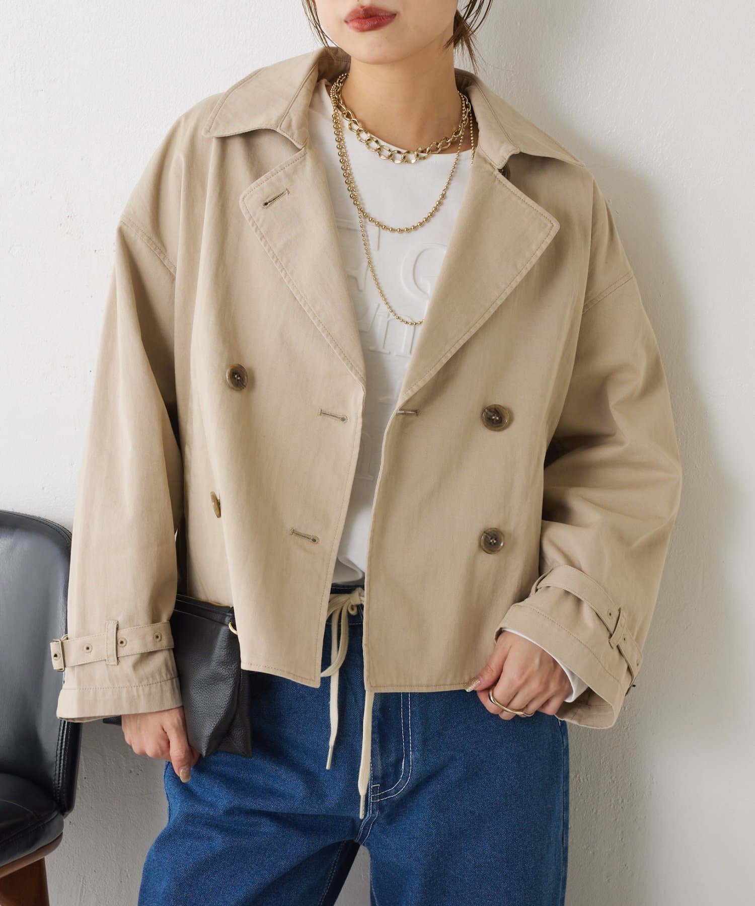 Jena　espace merveilleux(ジェナ　エスパスメルヴェイユ) ショートトレンチジャケット