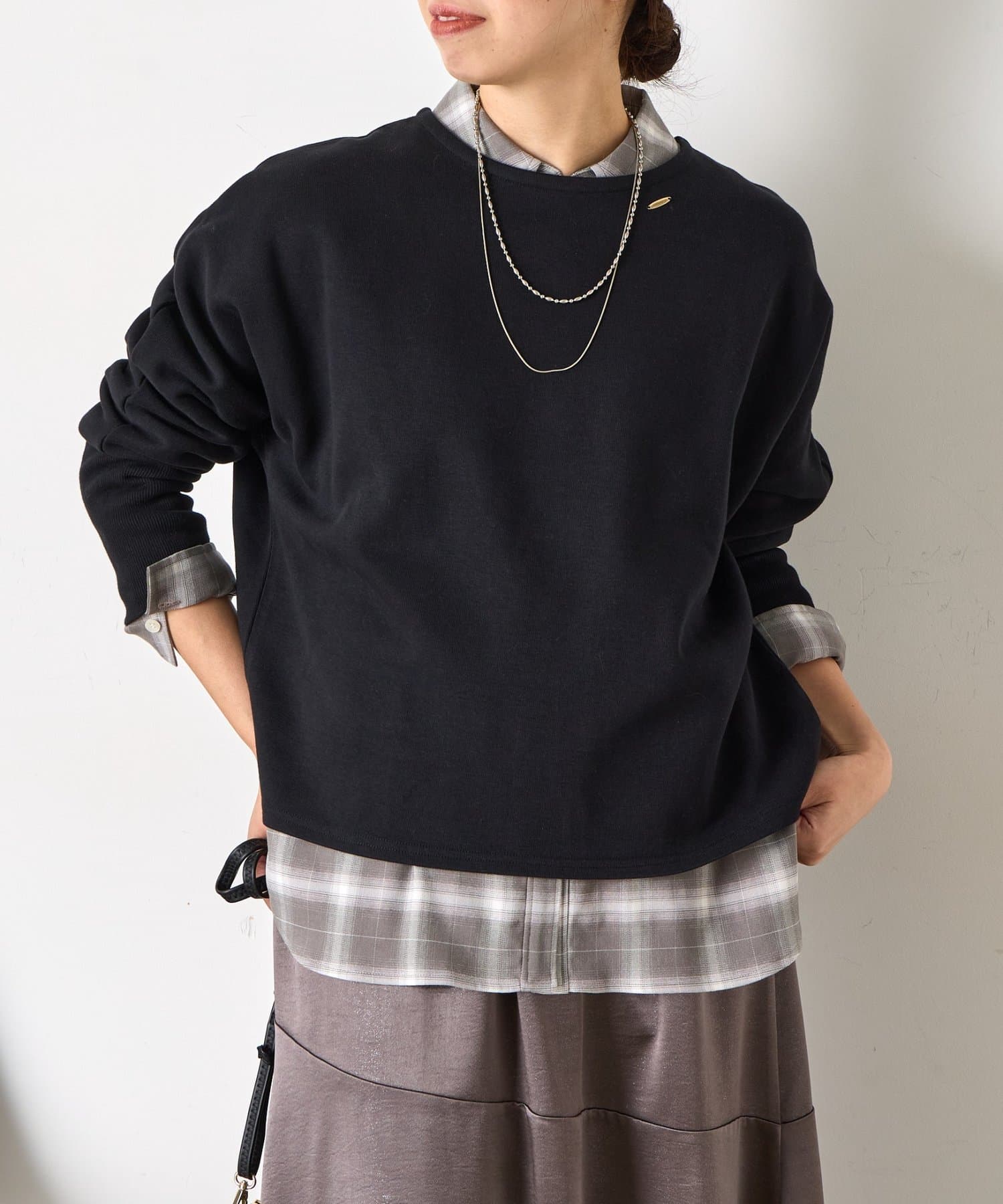 Jena　espace merveilleux(ジェナ　エスパスメルヴェイユ) 【後ろ姿で差をつける】ドルマンバックジッププルオーバー