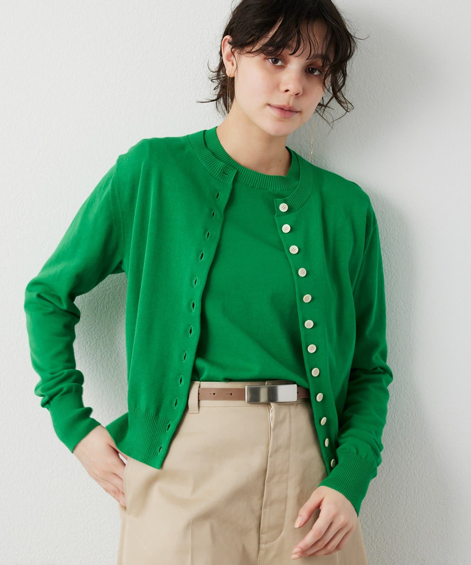 Whim Gazette(ウィム ガゼット) 16Gテンジクカーディガン