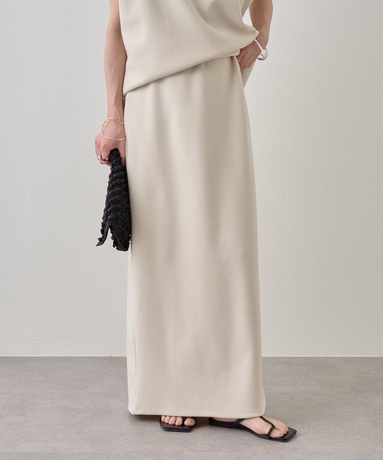 OUTLET(アウトレット) 【Omekashi】Onf(オンフ)ミニマルナロースカート