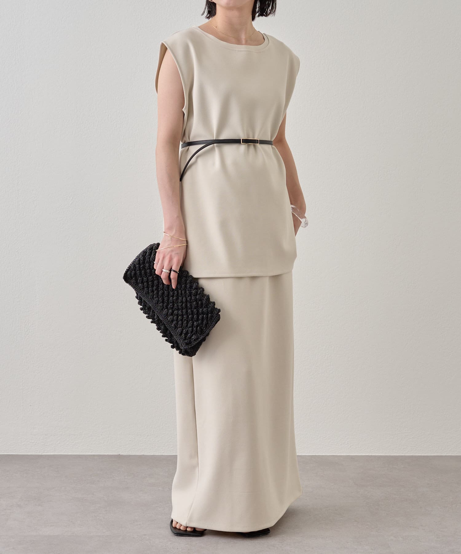 OUTLET(アウトレット) 【Omekashi】Onf(オンフ)ミニマルナロースカート