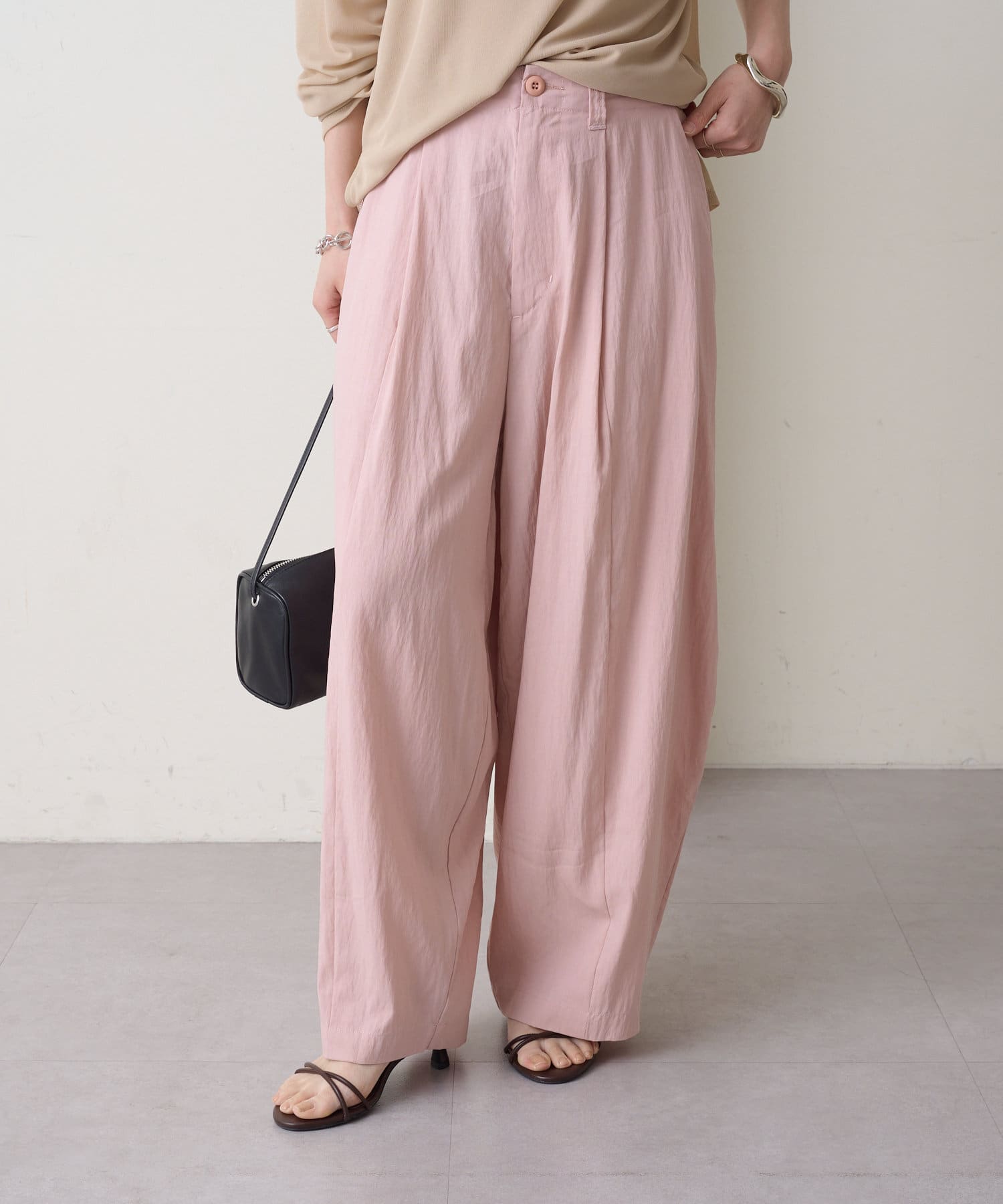 OUTLET(アウトレット) 【Omekashi】ドロストカーブパンツ