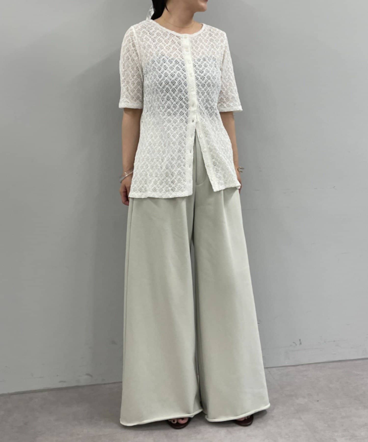 OUTLET(アウトレット) 【Omekashi】スウェットワイドパンツ