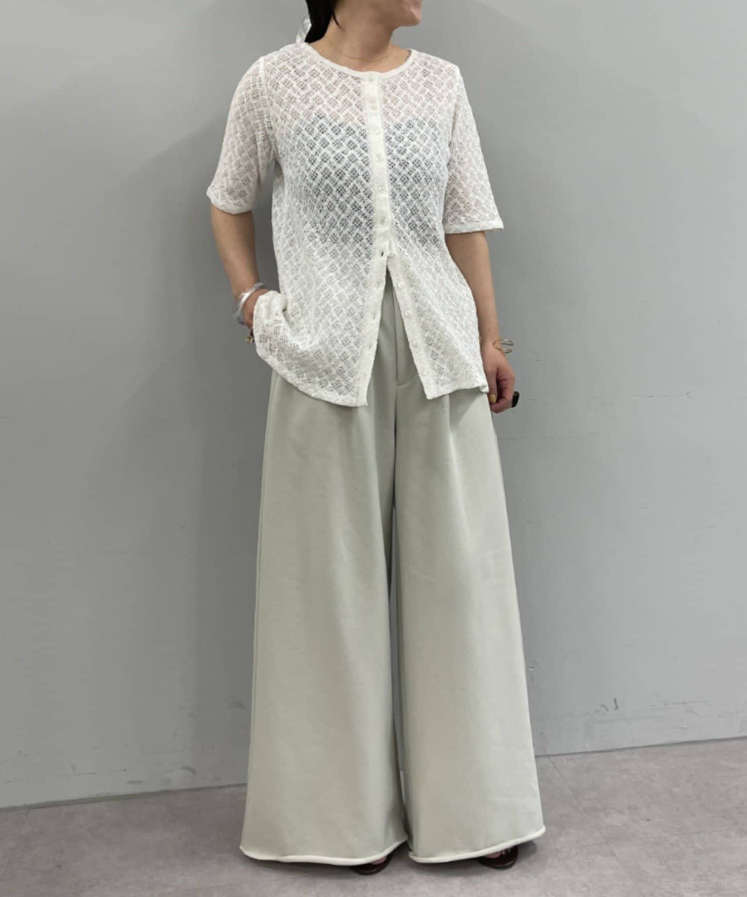 OUTLET(アウトレット) 【Omekashi】スウェットワイドパンツ