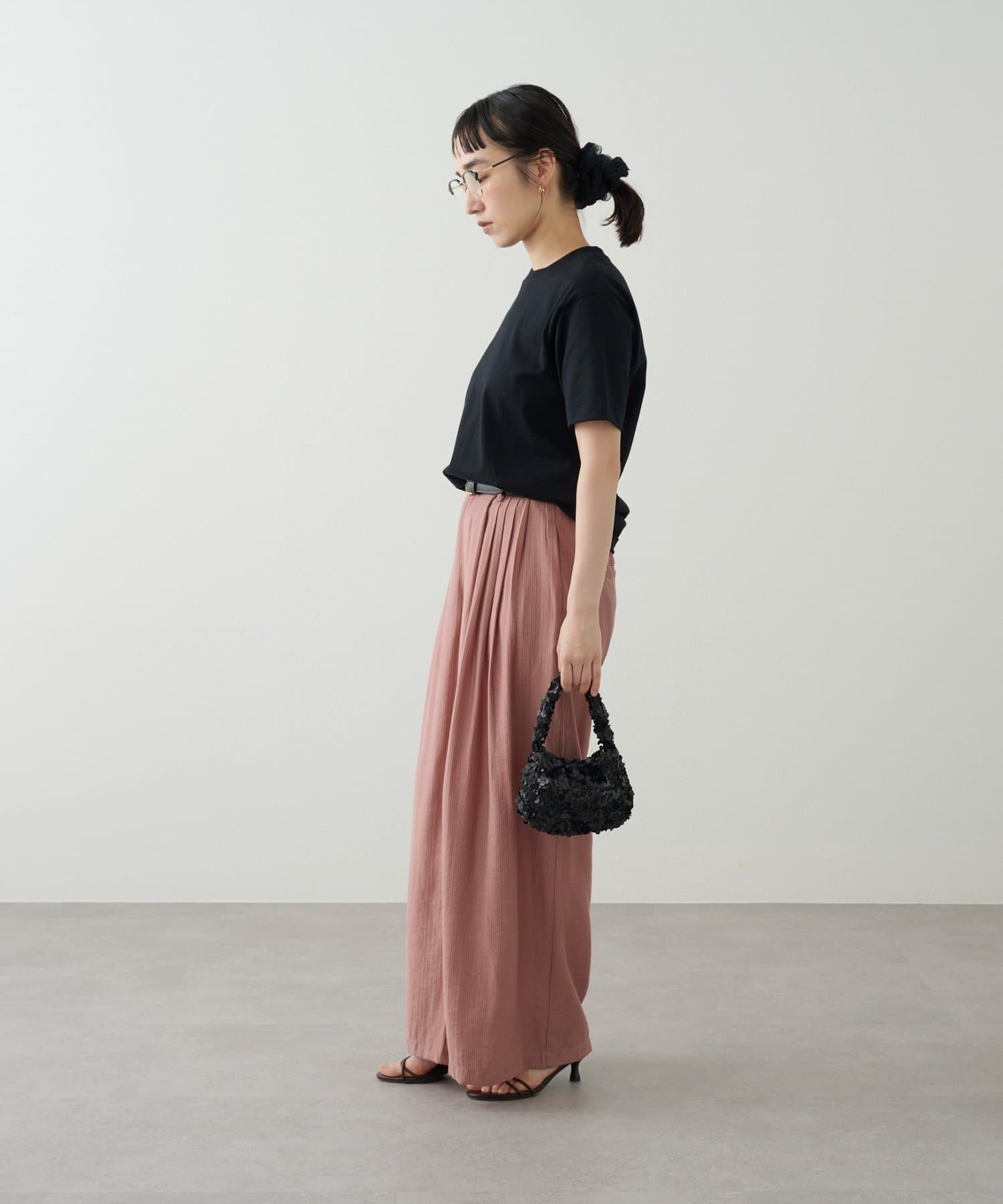 OUTLET(アウトレット) 【Omekashi】ストライプタックパンツ