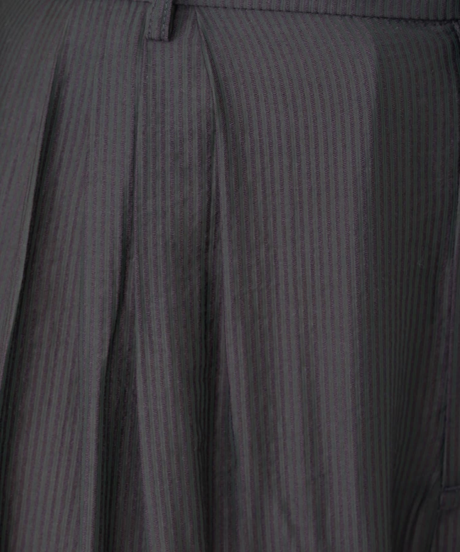 OUTLET(アウトレット) 【Omekashi】ストライプタックパンツ