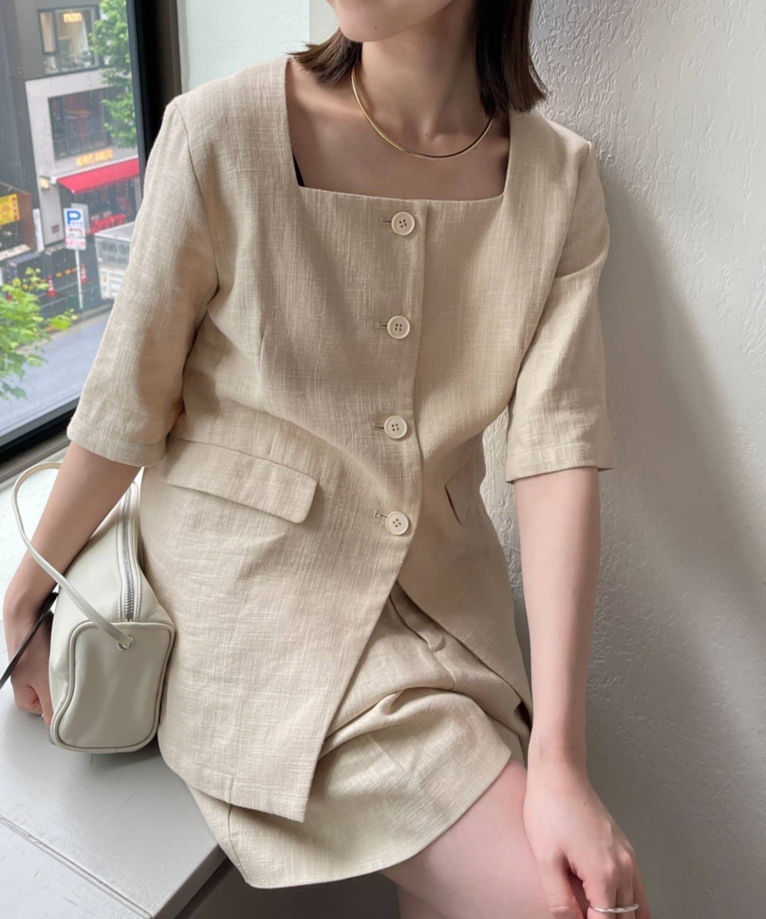 OUTLET(アウトレット) 【Omekashi】リネンショートパンツ