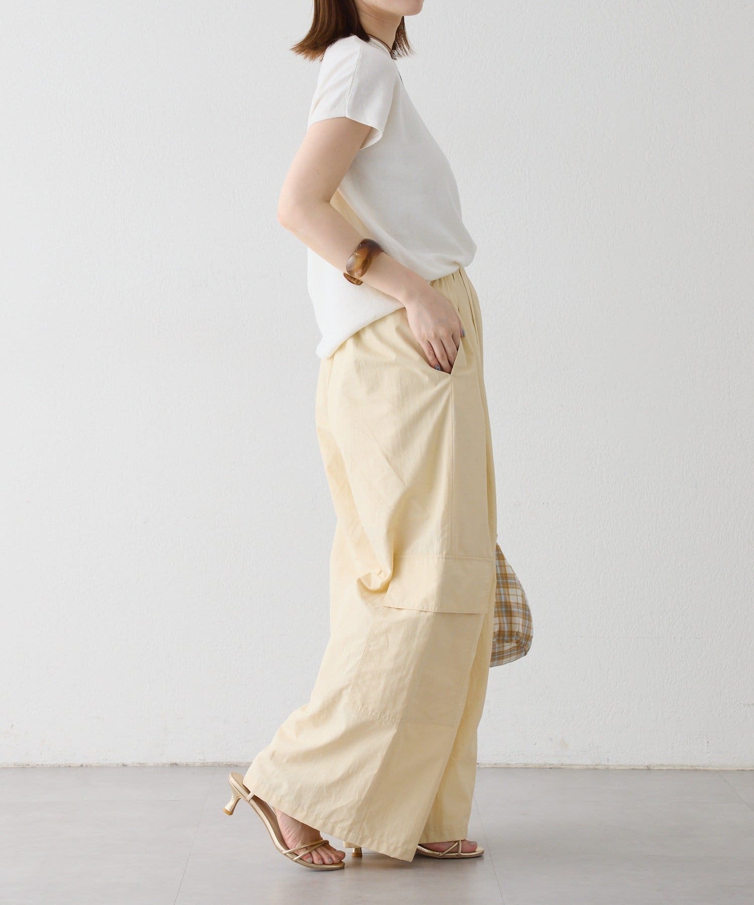 OUTLET(アウトレット) 【Omekashi】カーゴイージーパンツ