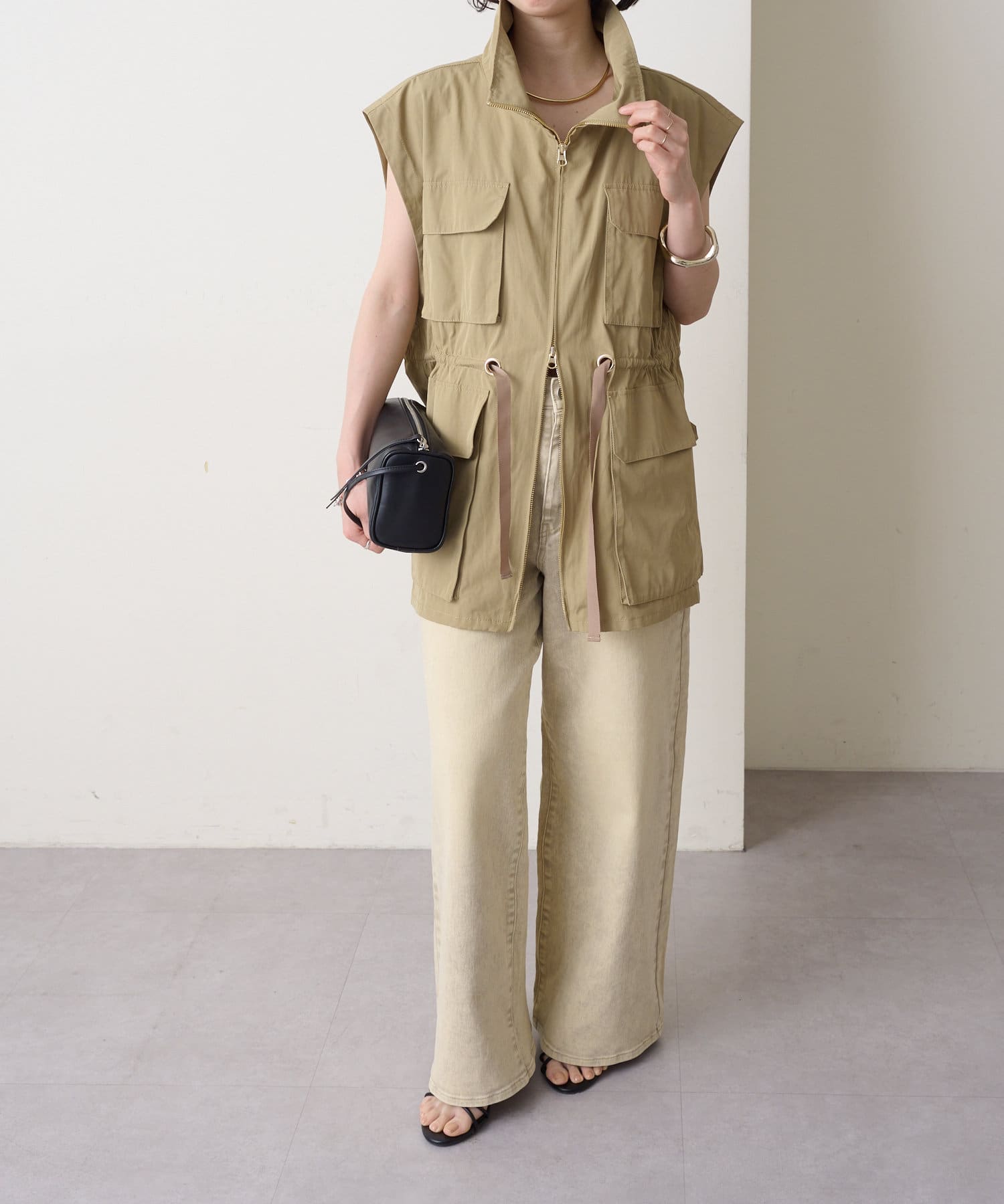 OUTLET(アウトレット) 【Omekashi】ドロストカラーデニム