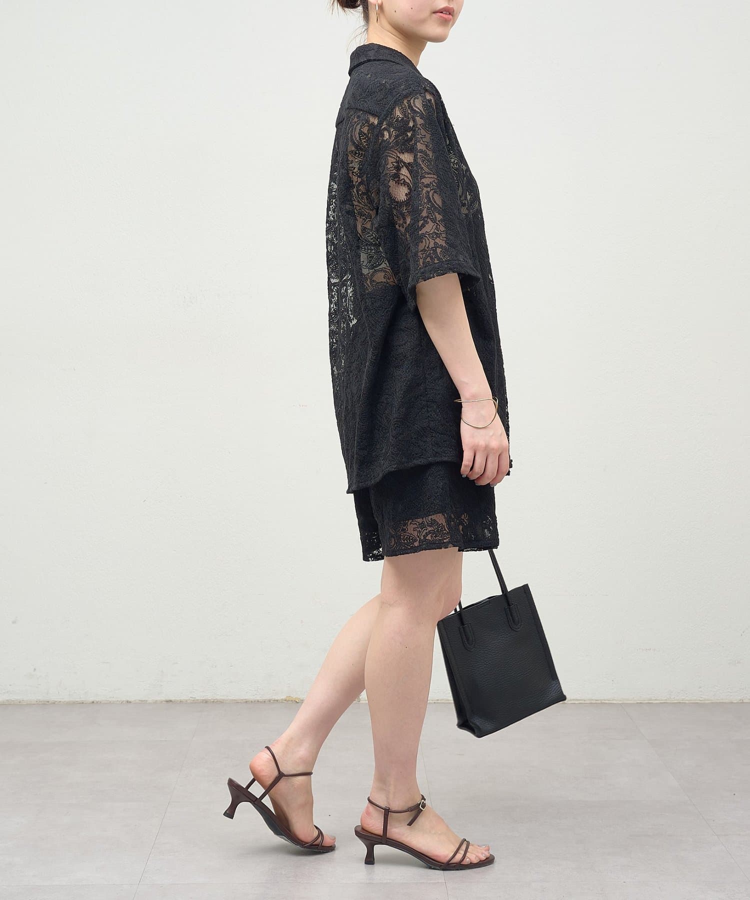 OUTLET(アウトレット) 【Omekashi】レースオーバーシャツ