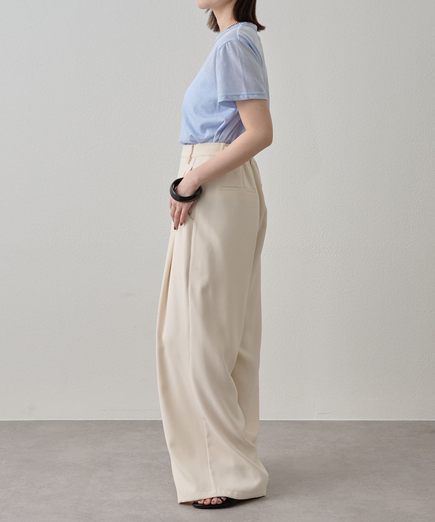 OUTLET(アウトレット) 【Omekashi】シアーシャイニーTシャツ