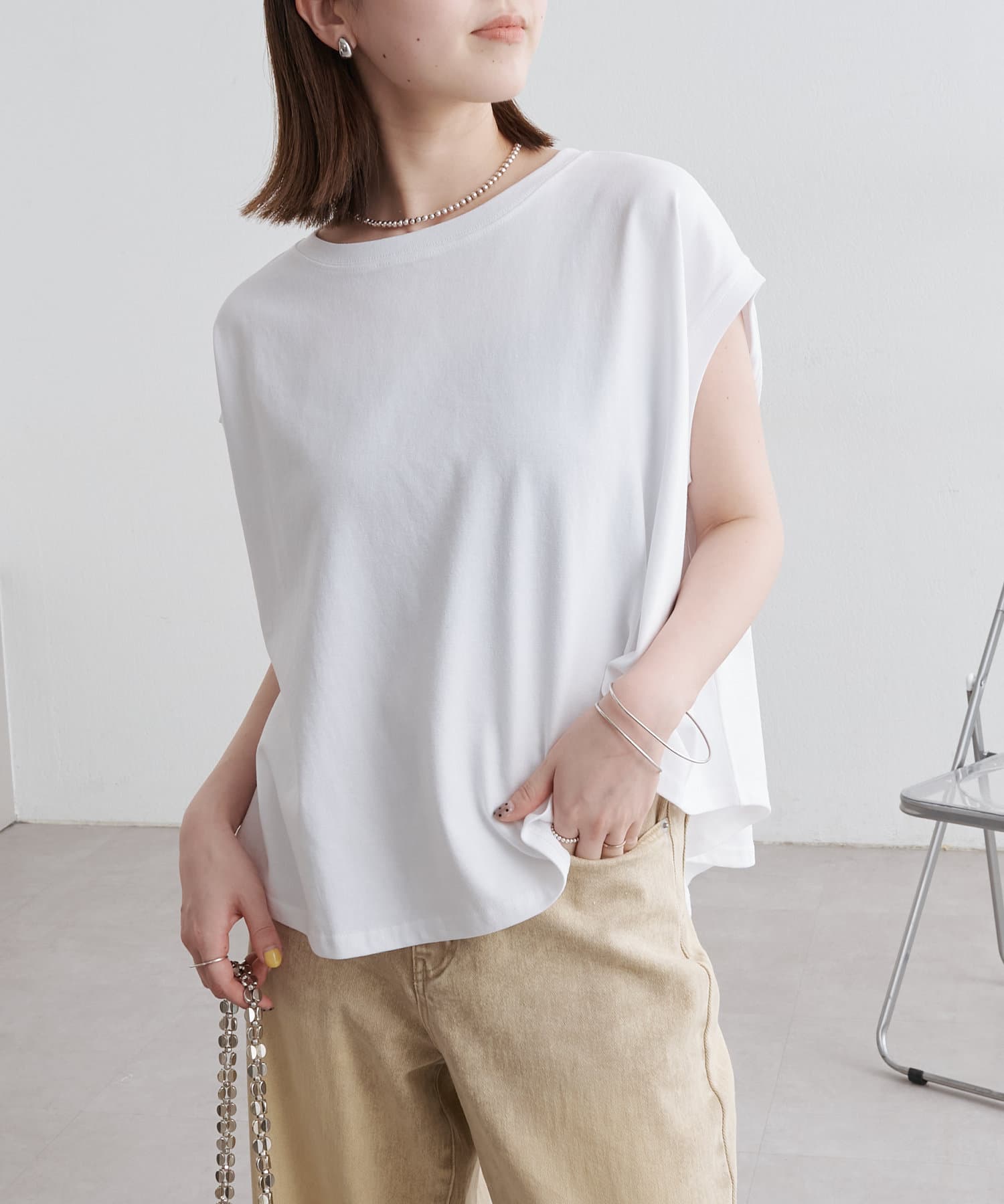 OUTLET(アウトレット) 【Omekashi】フレアノースリーブプルオーバー