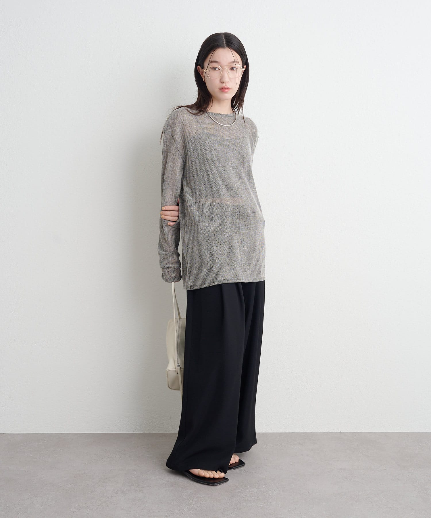 OUTLET(アウトレット) 【Omekashi】2WAYメッシュカーディガン