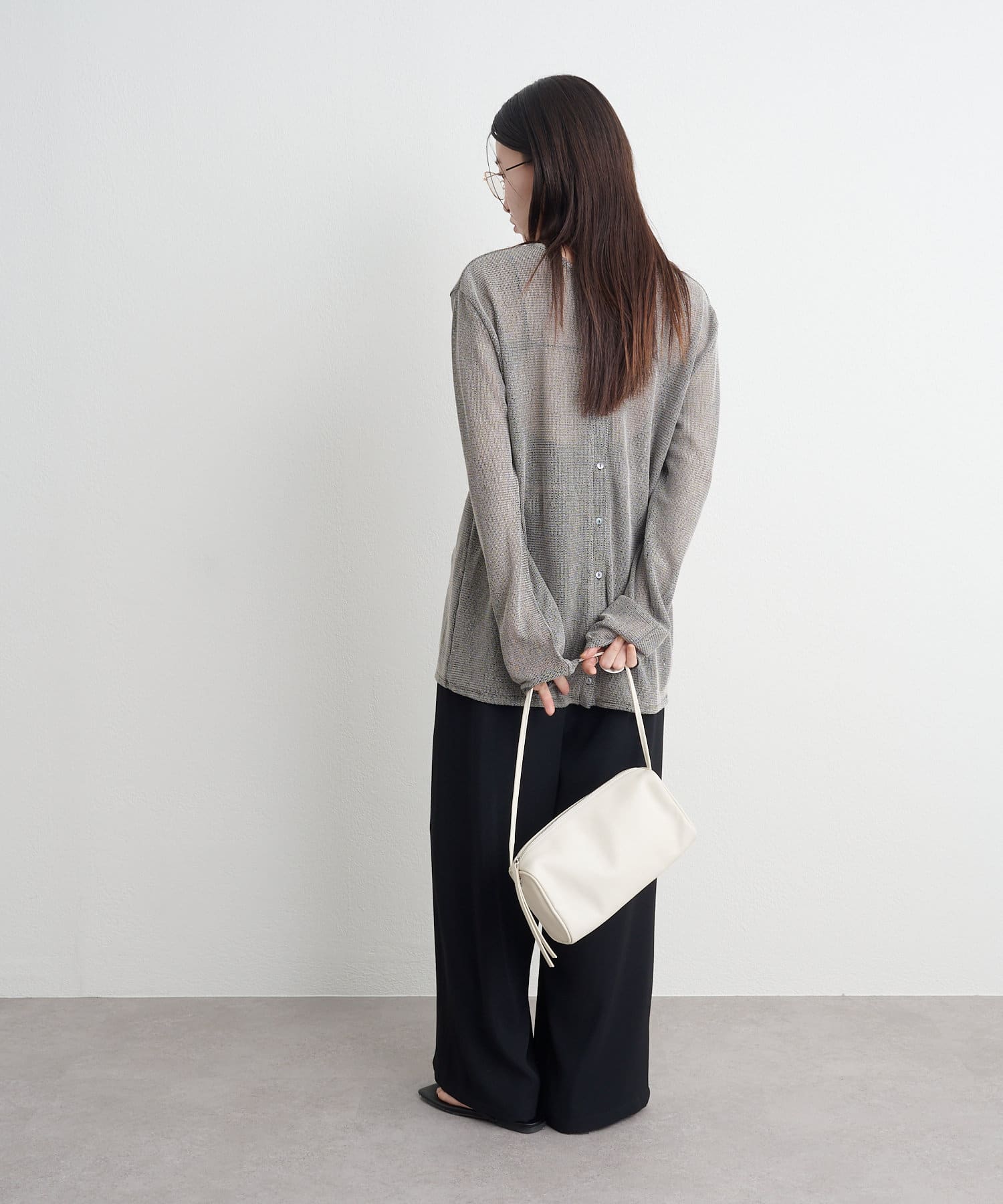 OUTLET(アウトレット) 【Omekashi】2WAYメッシュカーディガン