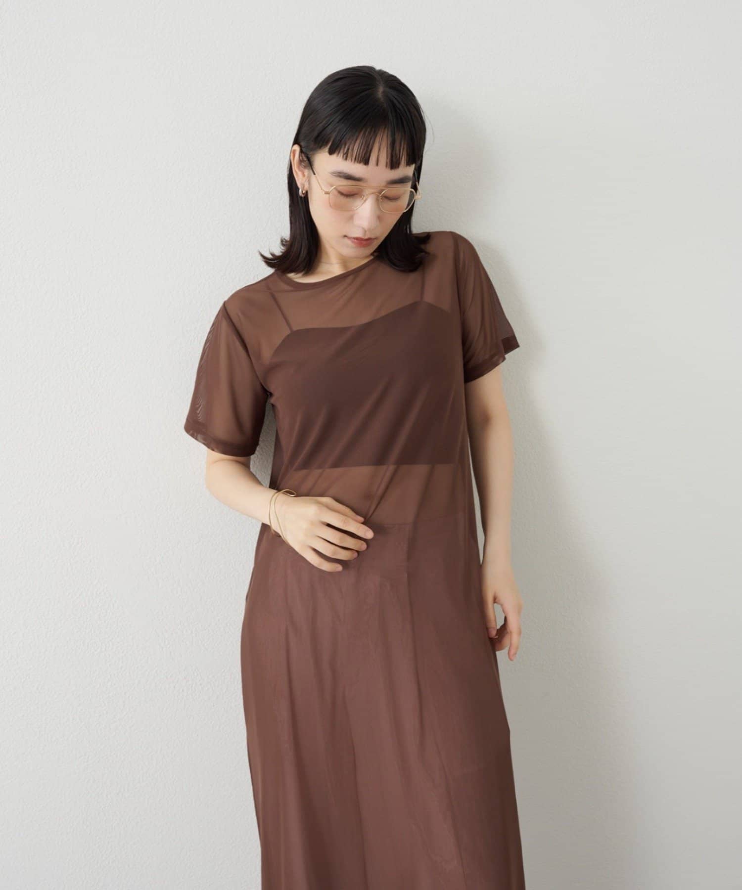 OUTLET(アウトレット) 【Omekashi】半袖チュールワンピース