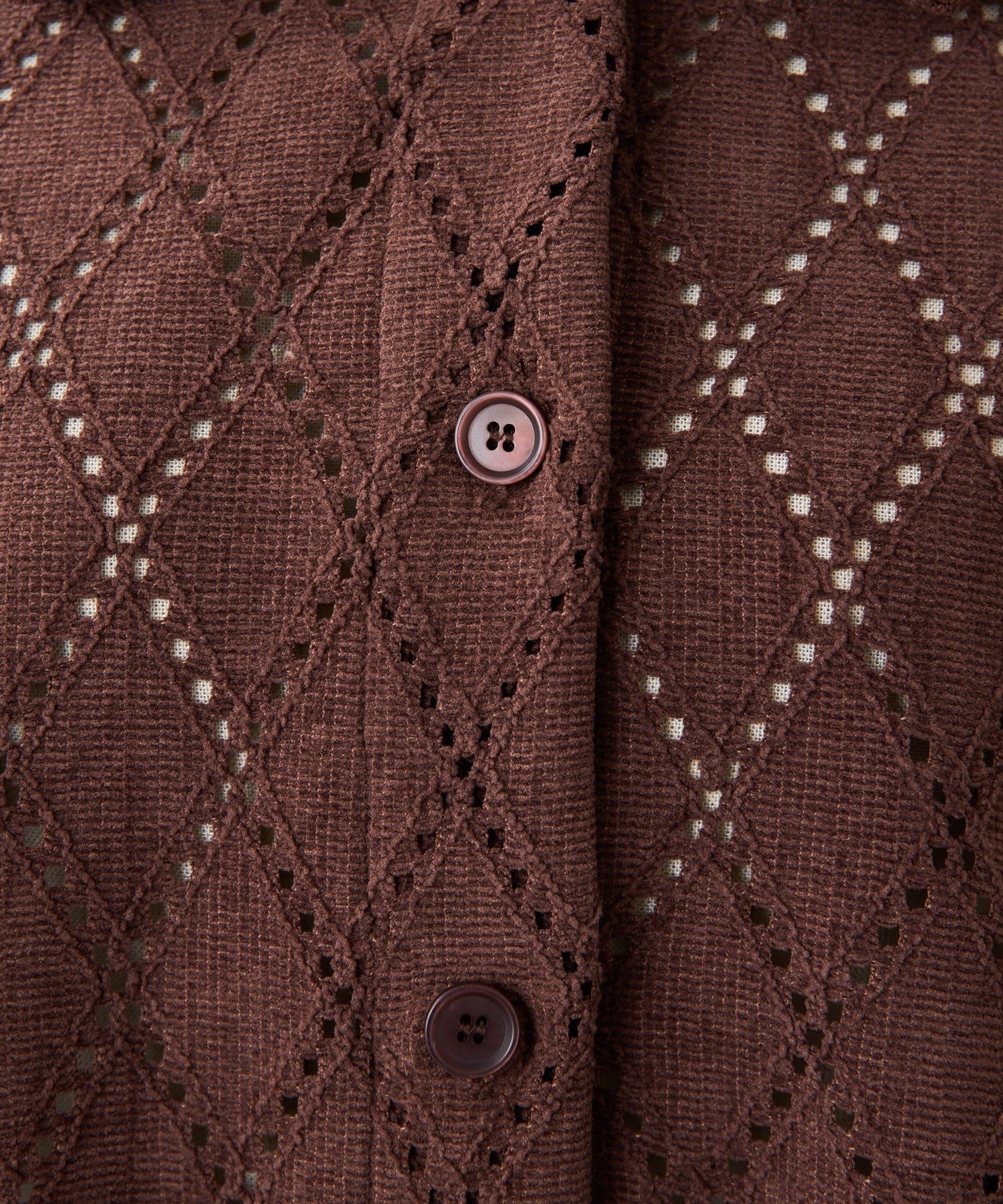 OUTLET(アウトレット) 【ear PAPILLONNER】アーガイルレースシャツ