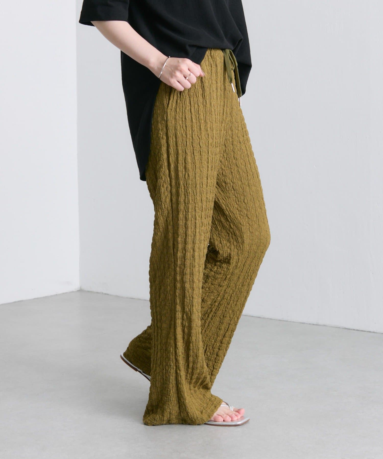 OUTLET(アウトレット) 【ear PAPILLONNER】リップルフレアパンツ