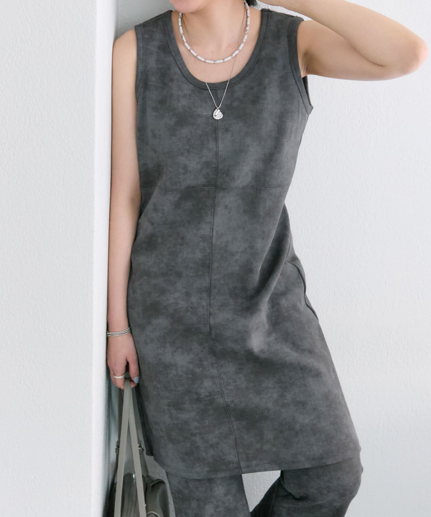 OUTLET(アウトレット) 【ear PAPILLONNER】リブタンクチュニック