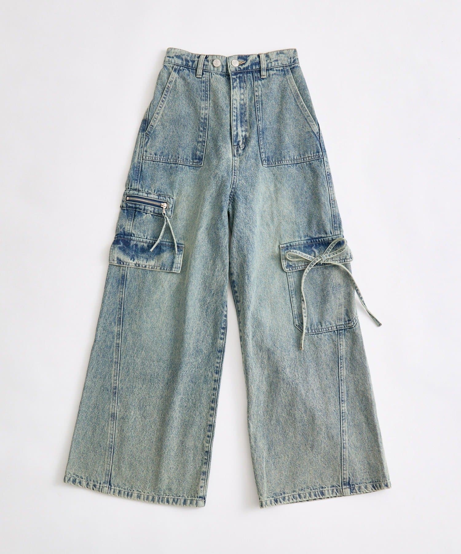 OLIVE des OLIVE(オリーブ デ オリーブ) デニムカーゴワイドパンツ