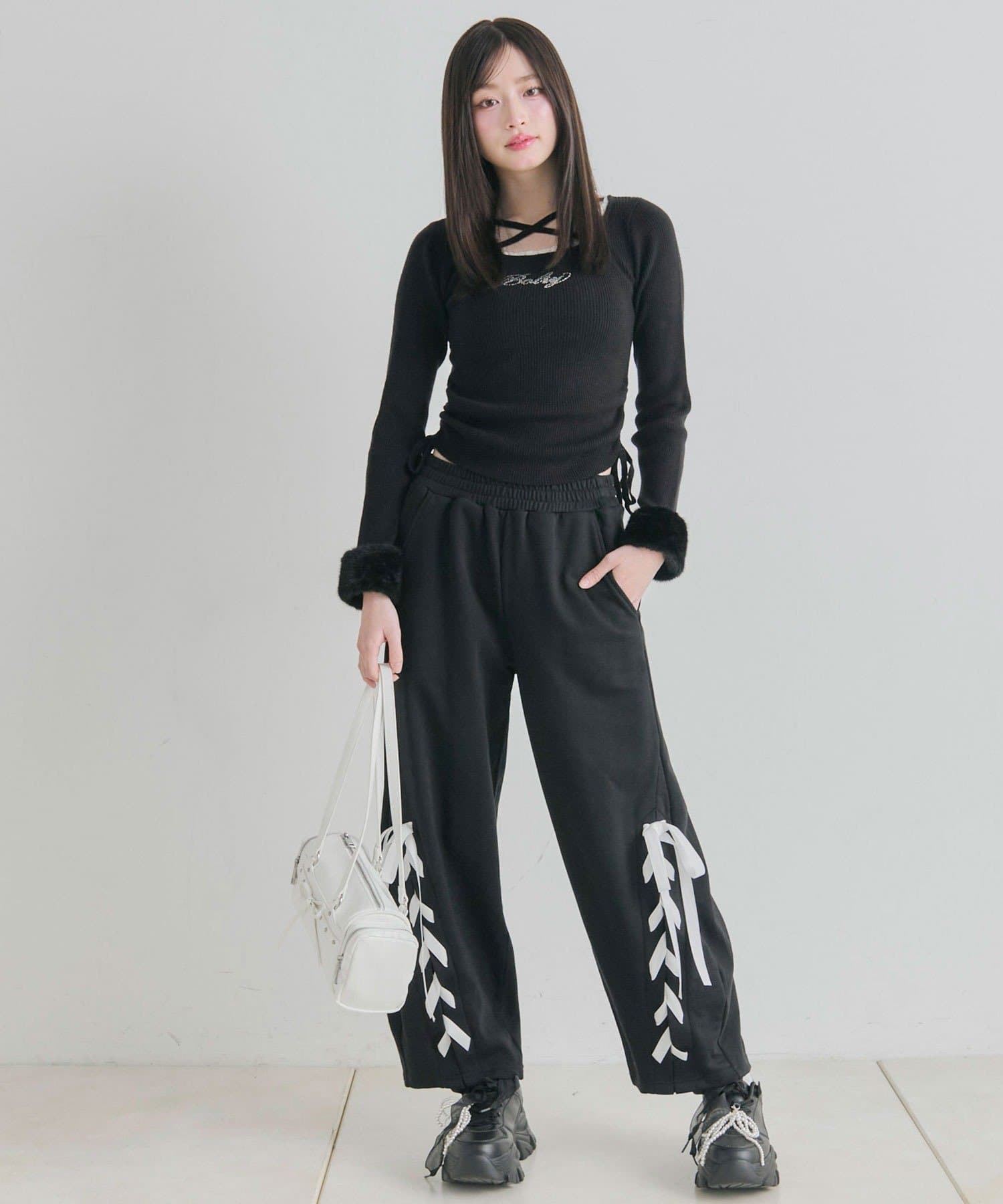 OLIVE des OLIVE(オリーブ デ オリーブ) 袖ファートップス