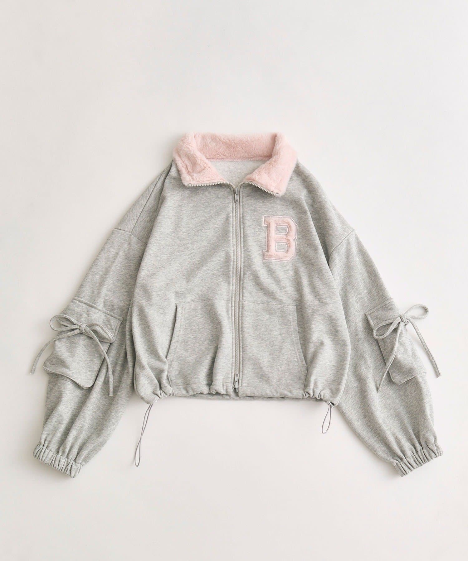 OLIVE des OLIVE(オリーブ デ オリーブ) フリースロゴジップジャケット