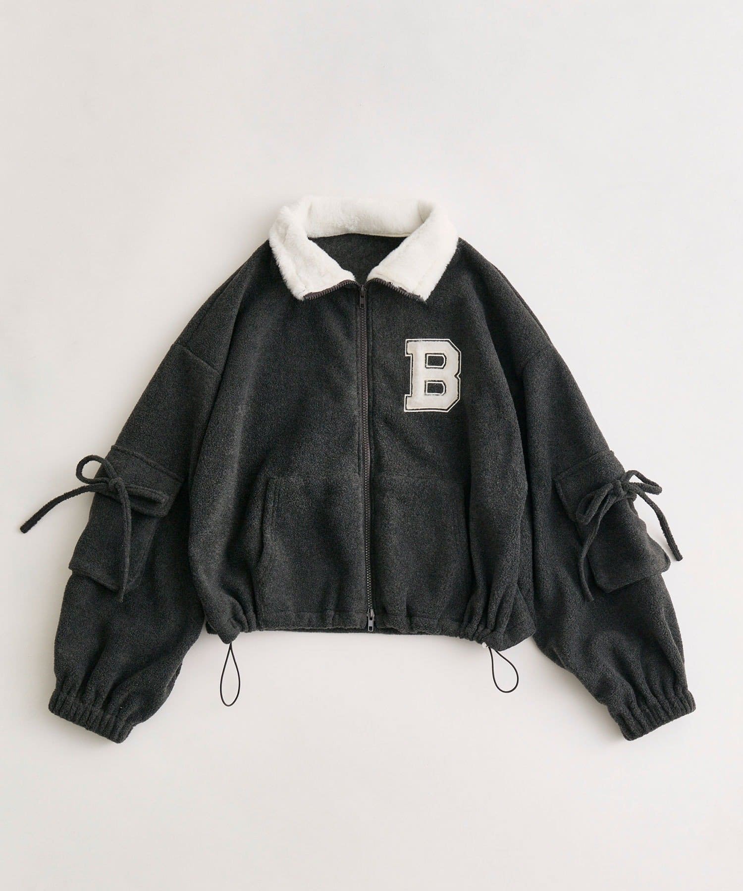 OLIVE des OLIVE(オリーブ デ オリーブ) フリースロゴジップジャケット