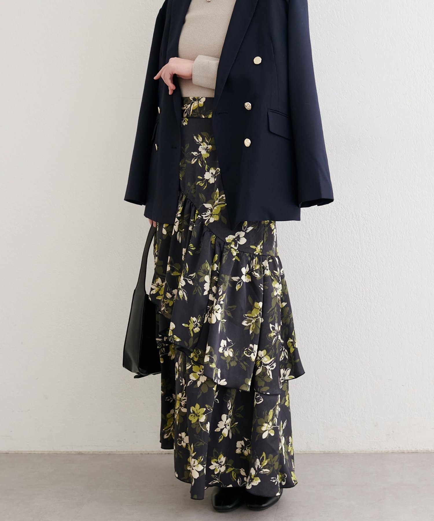 natural couture(ナチュラルクチュール) 裾パイピングスカート