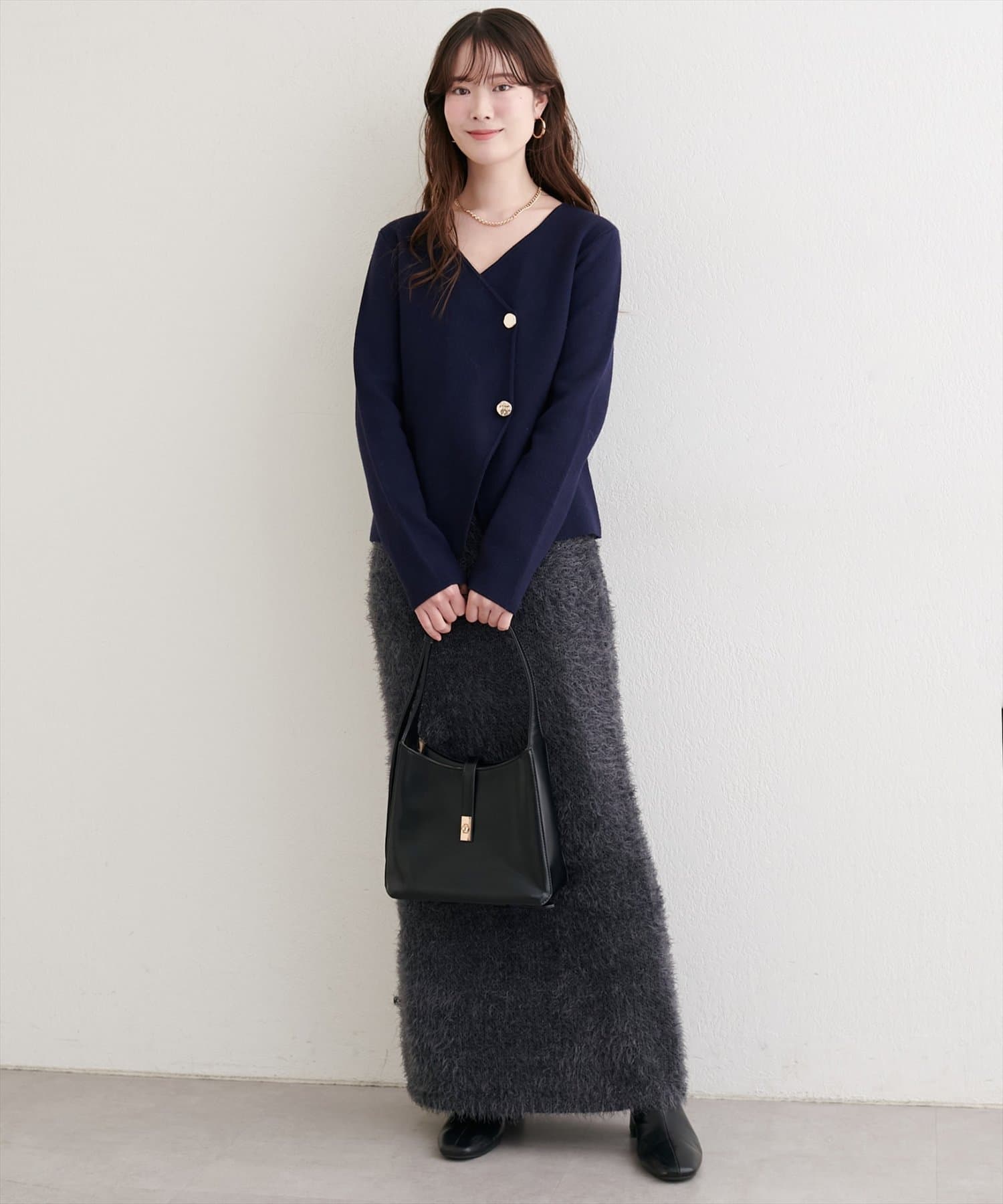 natural couture(ナチュラルクチュール) ラメフェザータイトスカート