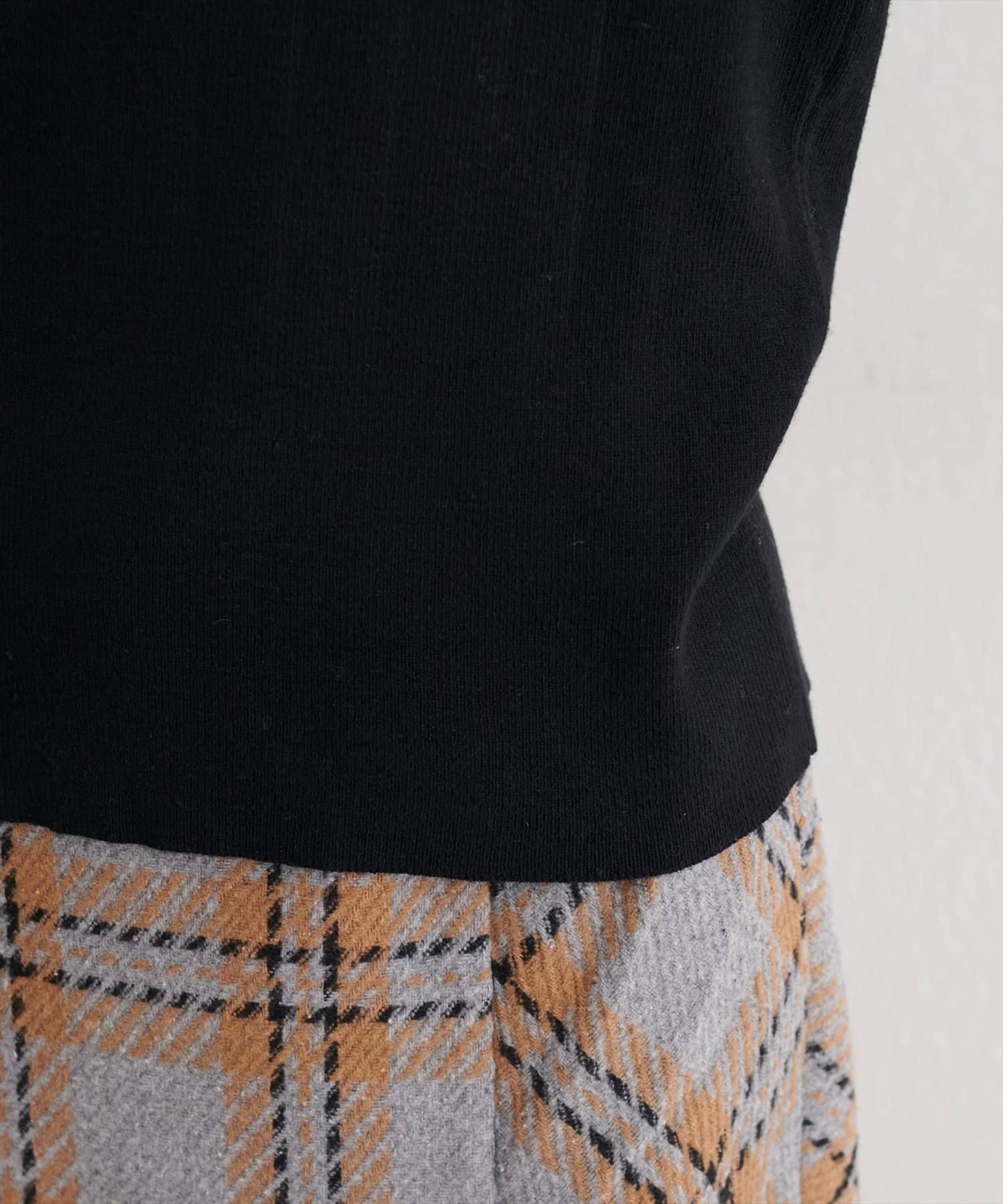 natural couture(ナチュラルクチュール) 袖口レイヤードニット