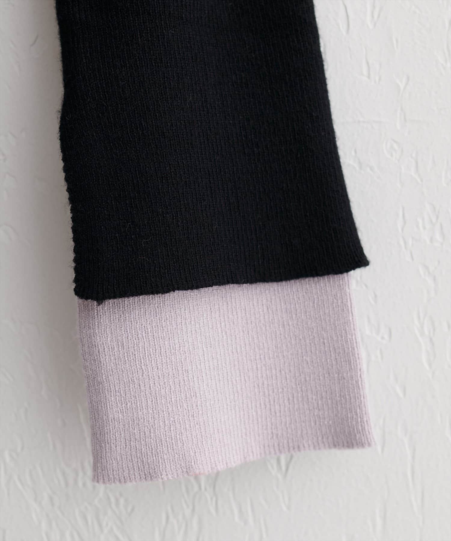 natural couture(ナチュラルクチュール) 袖口レイヤードニット