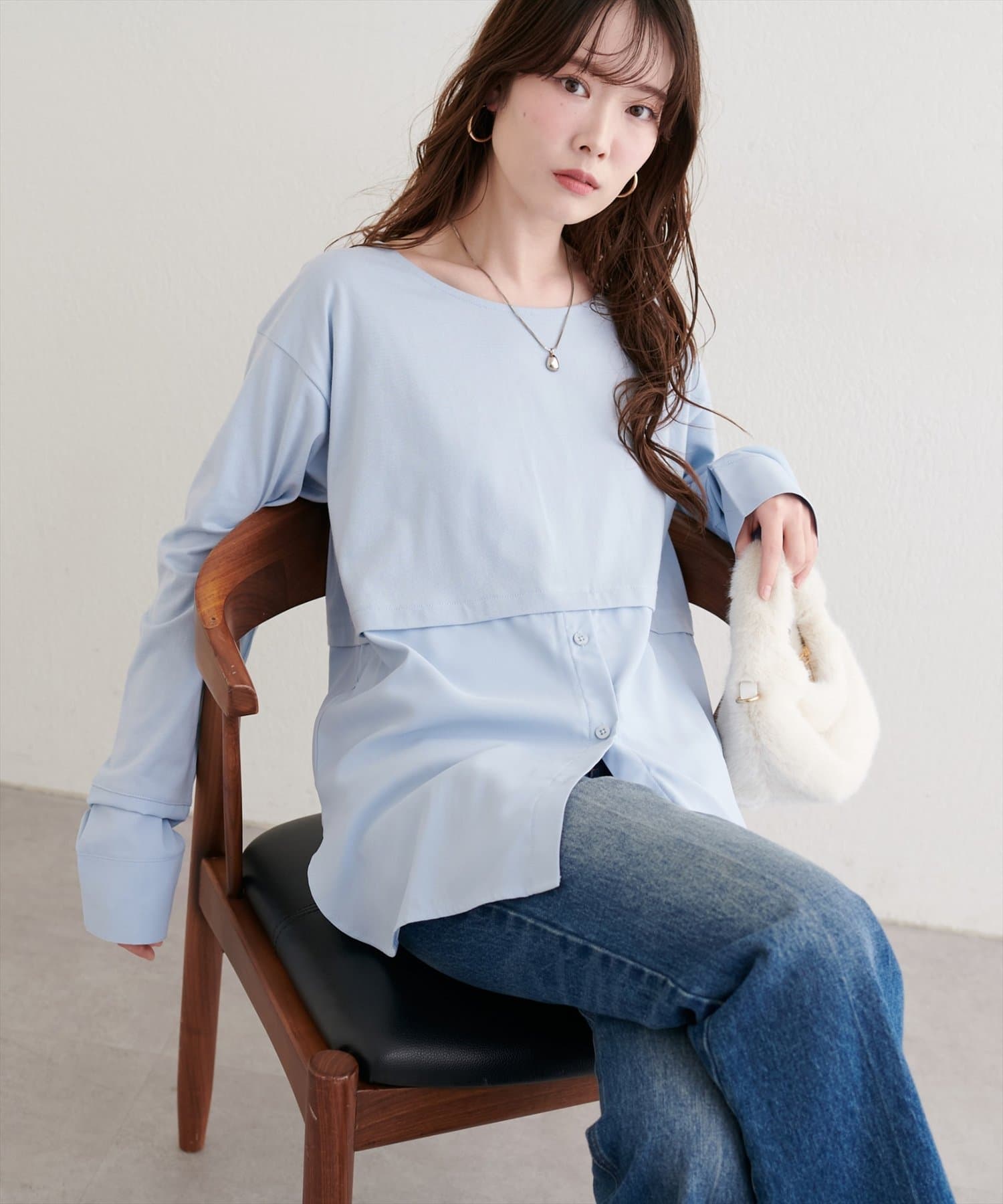 natural couture(ナチュラルクチュール) レイヤード風インナーＴ