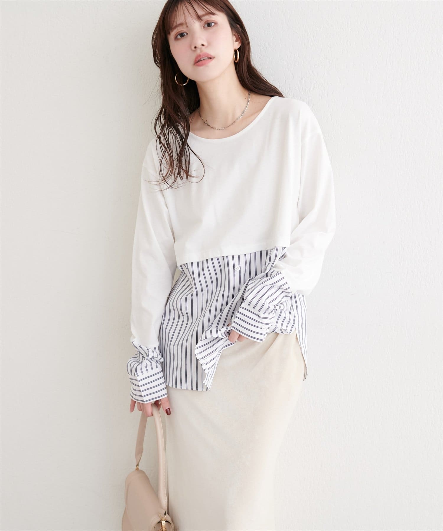 natural couture(ナチュラルクチュール) レイヤード風インナーＴ