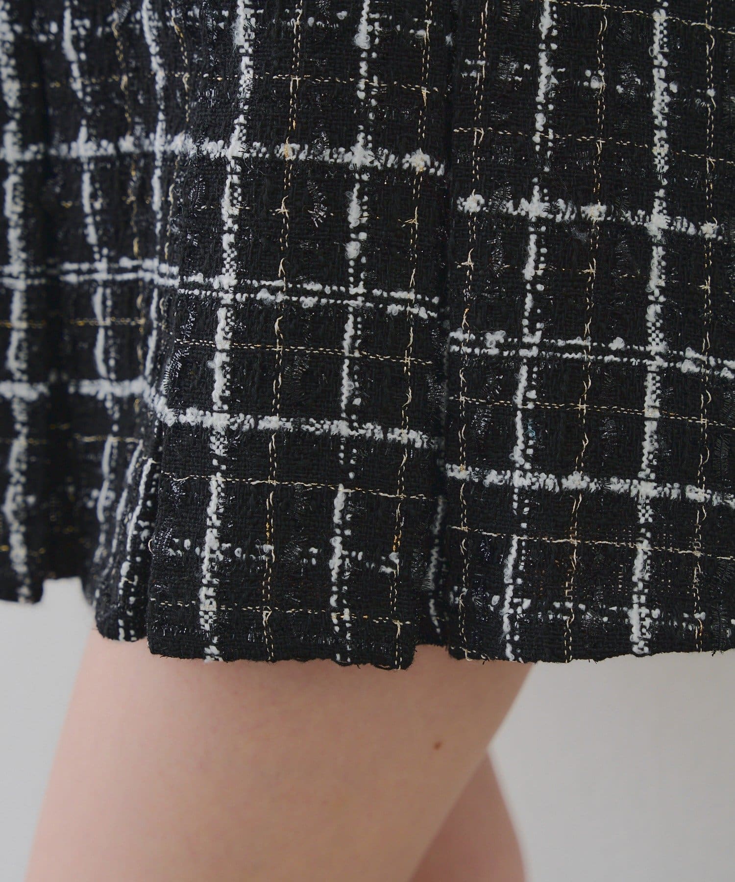 NICE CLAUP / OLIVE des OLIVE OUTLET(ナイスクラップ  / オリーブ デ オリーブ アウトレット) 【RMAF】ラメツイードミニ丈ジャンスカ