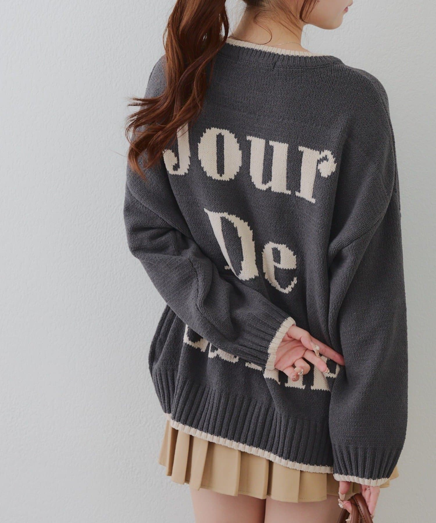 NICE CLAUP / OLIVE des OLIVE OUTLET(ナイスクラップ  / オリーブ デ オリーブ アウトレット) 【RMAF】Backロゴマットモールプルオーバー