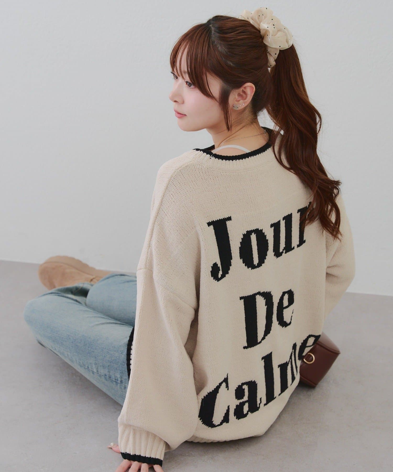 NICE CLAUP / OLIVE des OLIVE OUTLET(ナイスクラップ  / オリーブ デ オリーブ アウトレット) 【RMAF】Backロゴマットモールプルオーバー