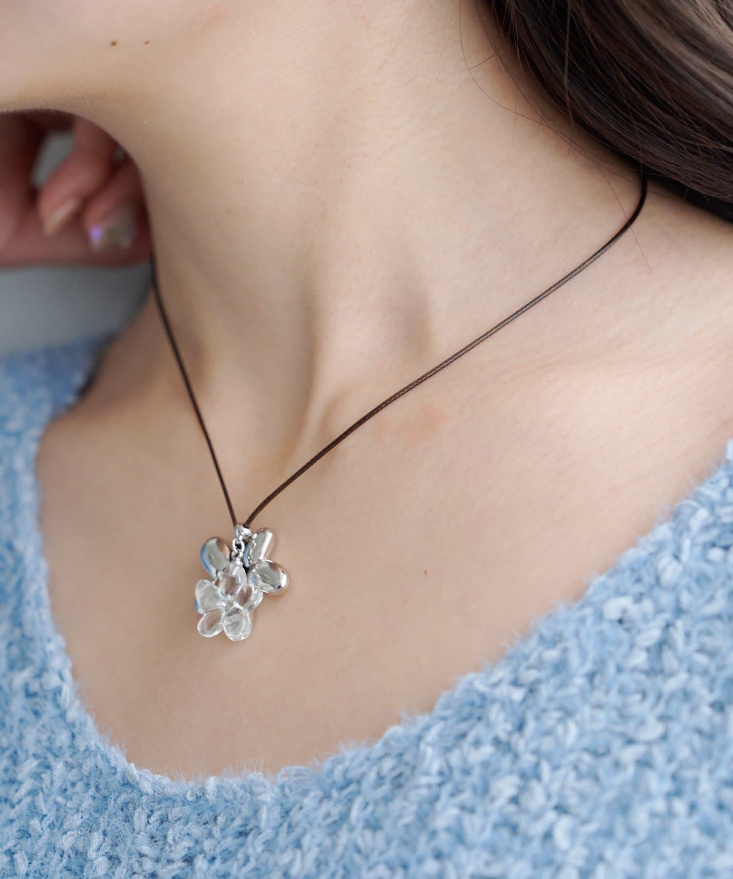 Kastane(カスタネ) 【fiw.】ダブルフラワーチョーカー