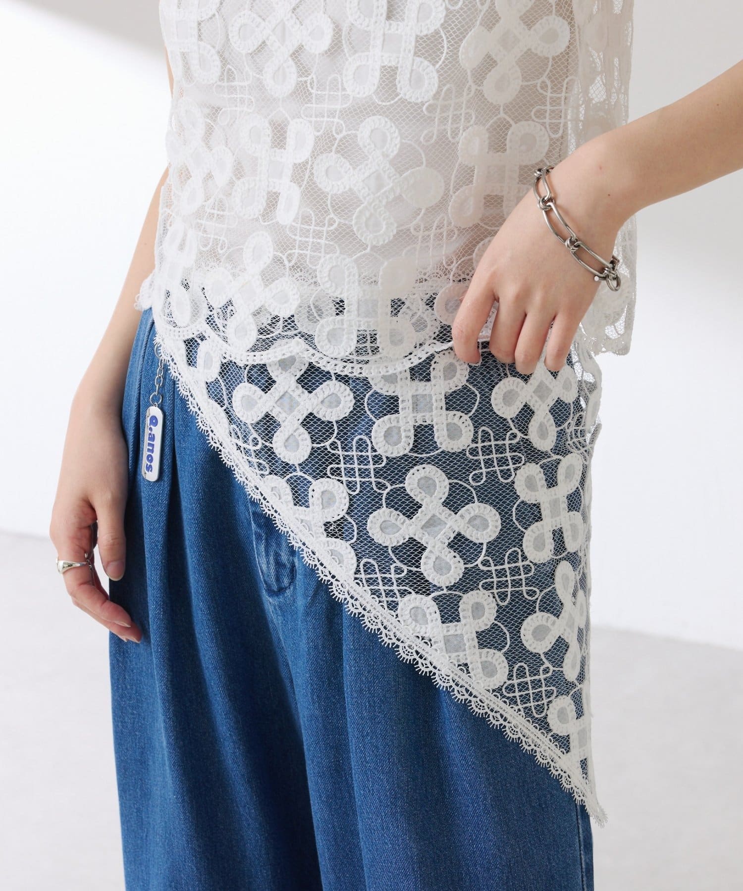 COLLAGE GALLARDAGALANTE(コラージュ ガリャルダガランテ) 【＋１アイテム】モチーフレース2WAYベスト