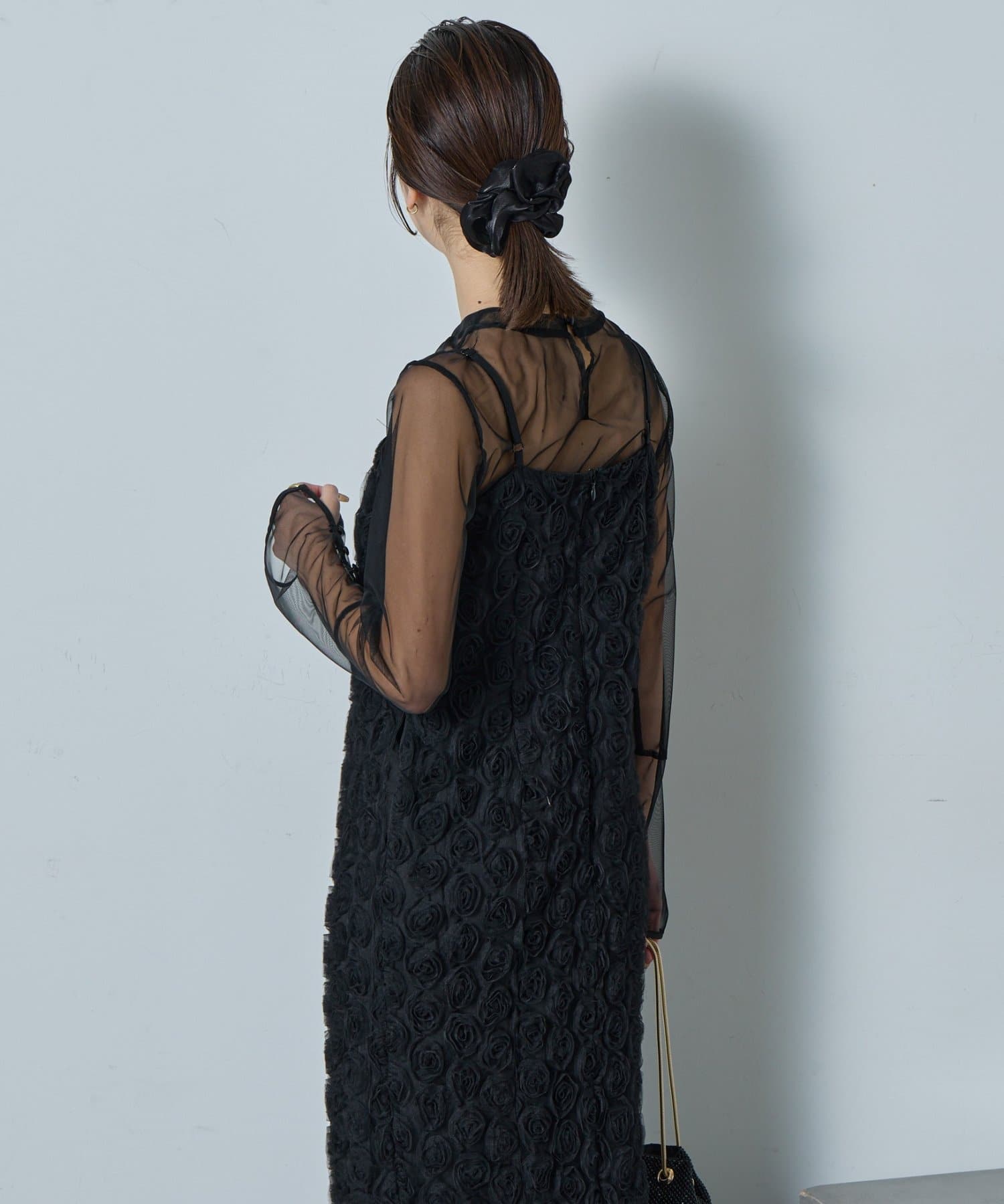 -goocy-(グーシー) 【オケージョン】ローズレースペンシルドレス