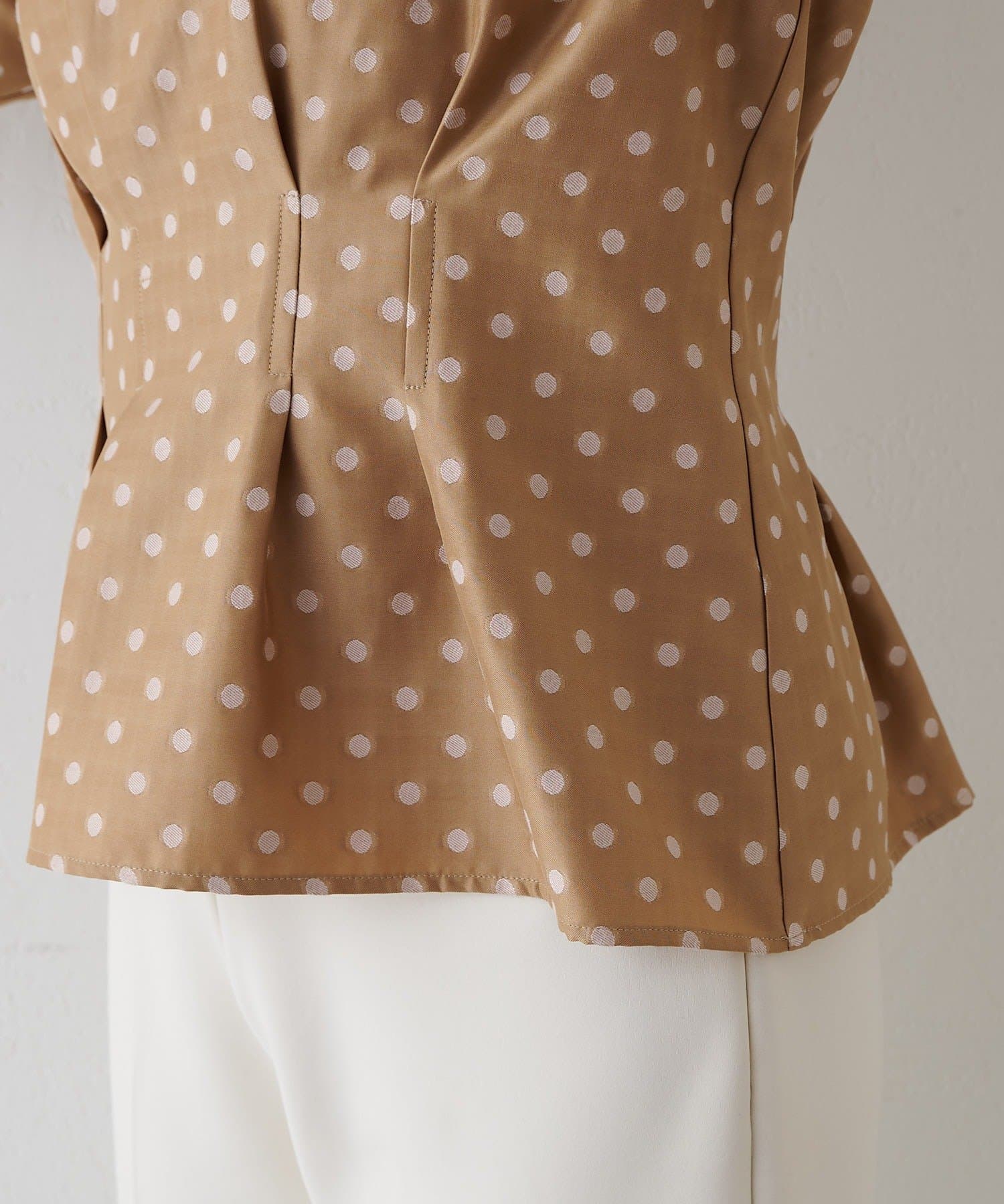 Drawing Numbers(ドローイングナンバーズ) 《セットアップ対応可》ドットジャガードバルーンブラウス