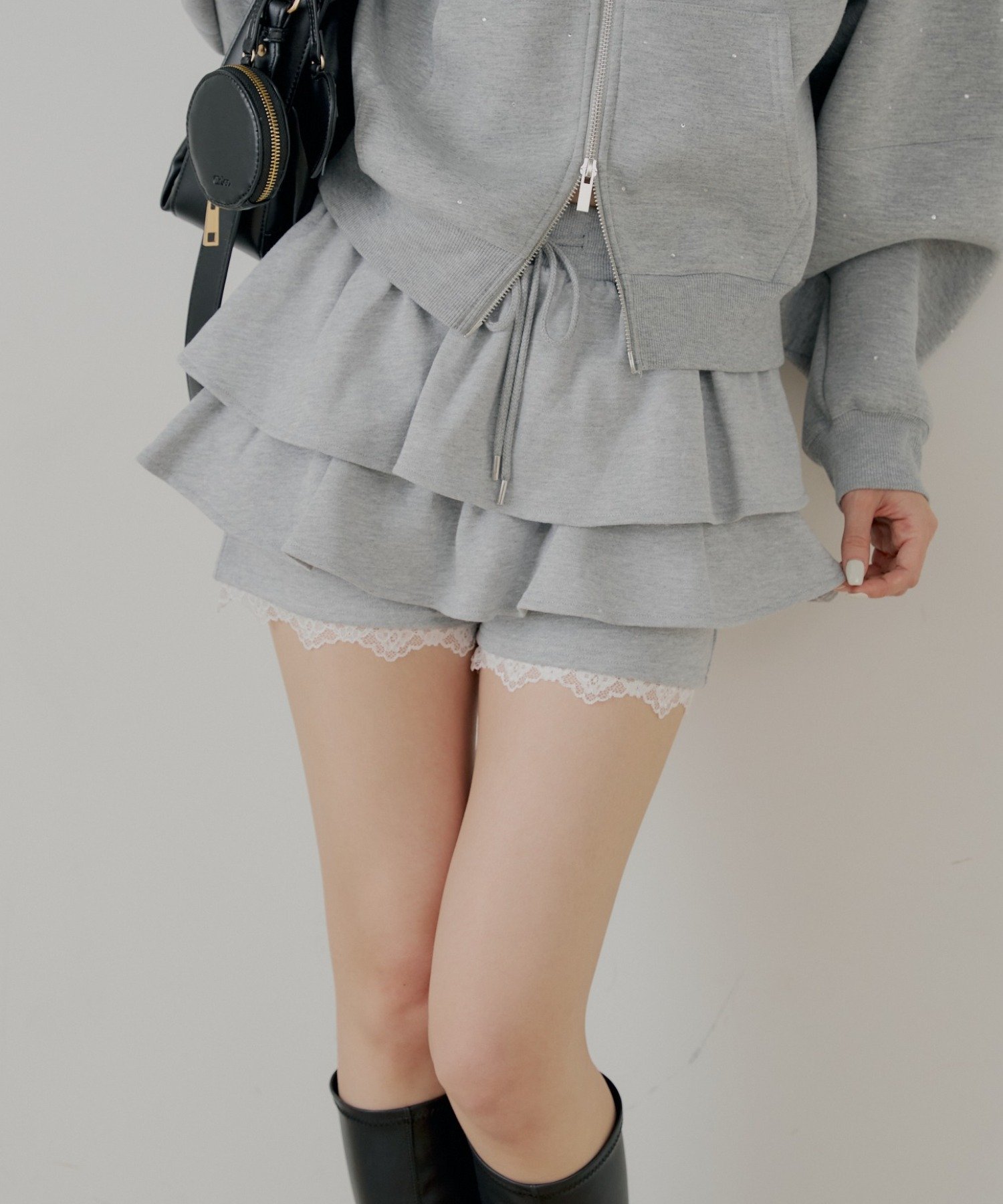 Chico(チコ) レイヤードスウェットバルーンショートパンツ