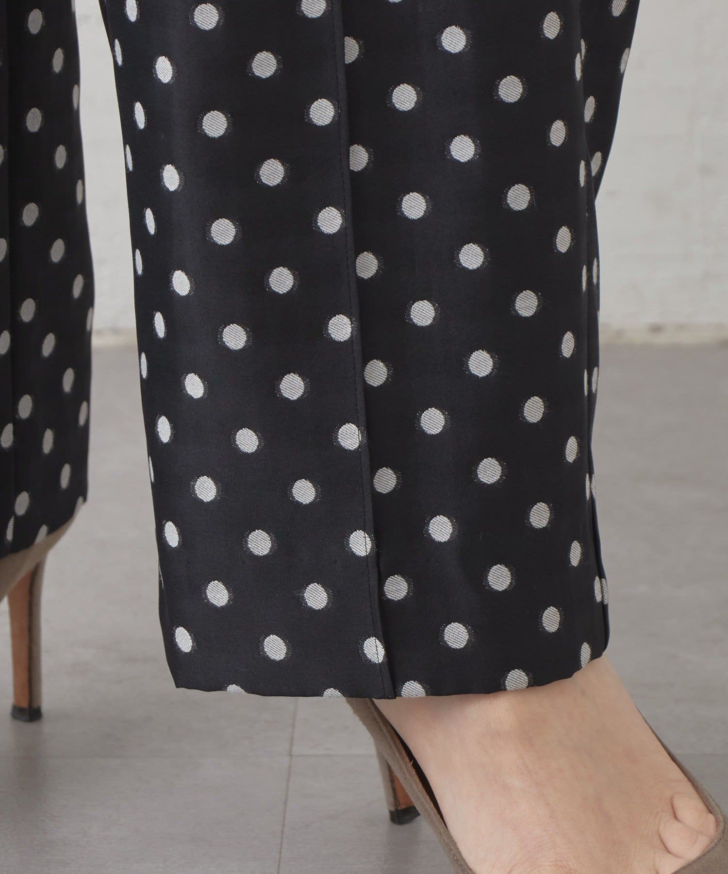 Drawing Numbers(ドローイングナンバーズ) 《セットアップ対応可》ドットジャガードタックギャザーパンツ