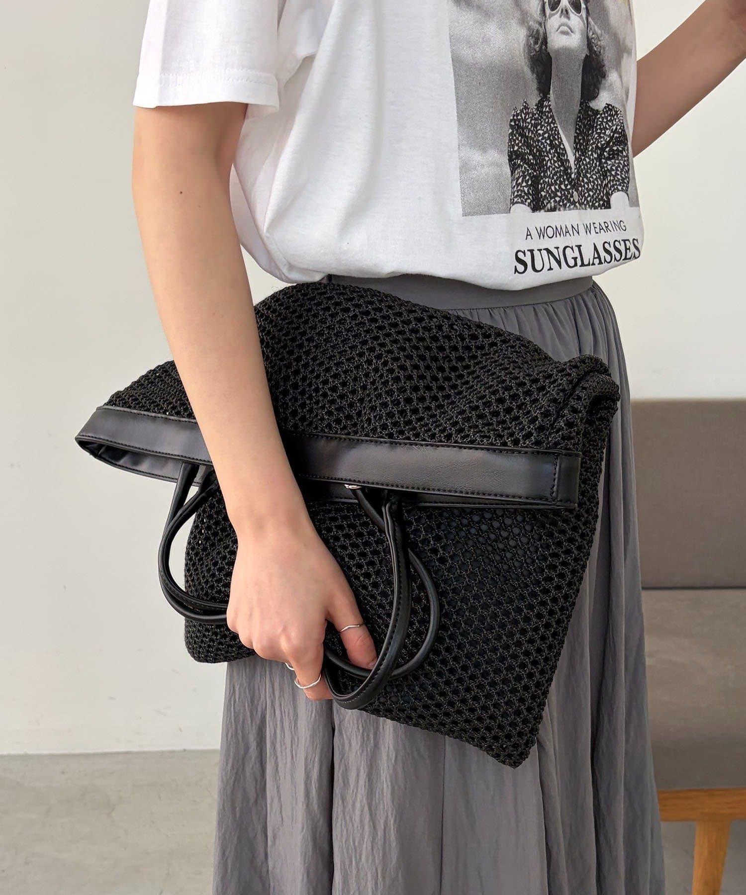 CAPRICIEUX LE'MAGE(カプリシュレマージュ) スクエアメッシュトート