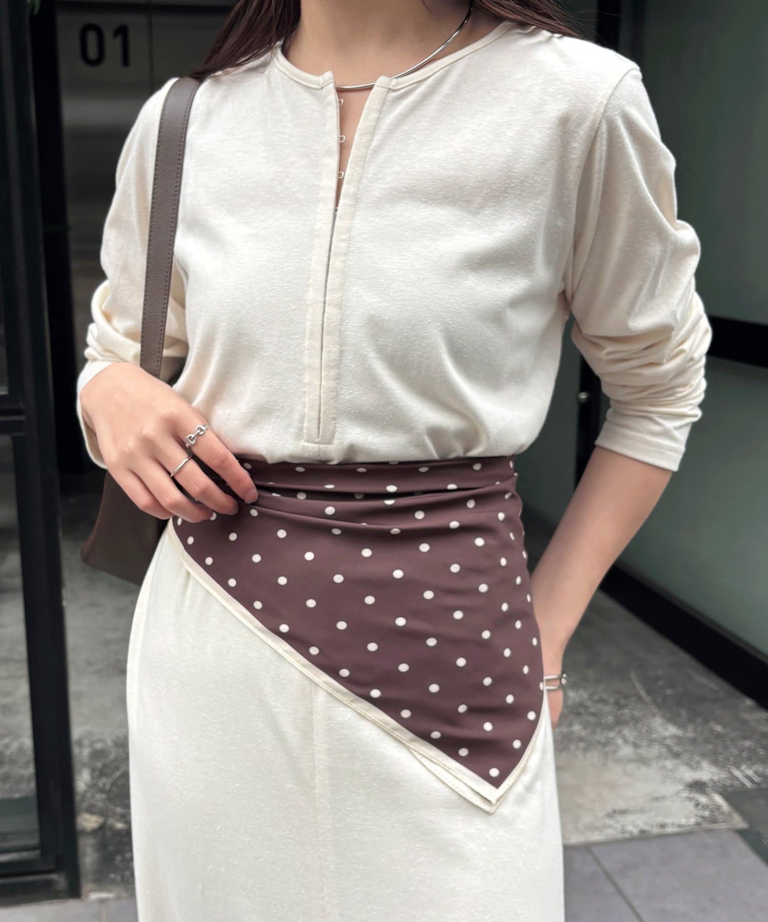 COLLAGE GALLARDAGALANTE(コラージュ ガリャルダガランテ) 【PAPILLONNER/パピヨネ】スクエアドットスカーフ/セレモニー